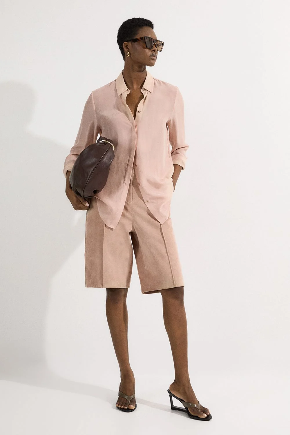 Suede Tailored Longline Short - 1