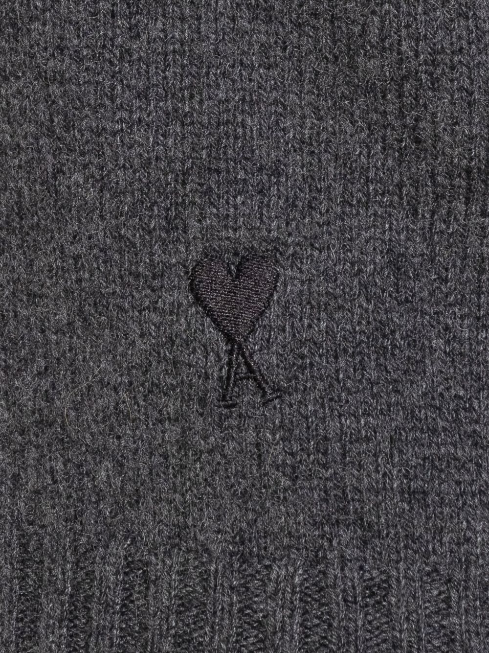 heart-embroidered turtleneck sweater - 4