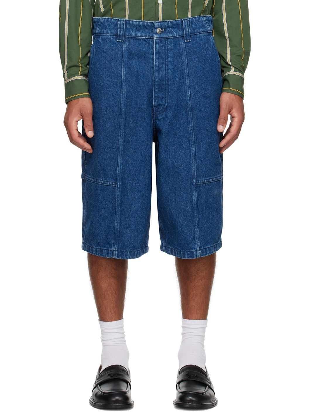 Blue Workwear Denim Shorts - 1