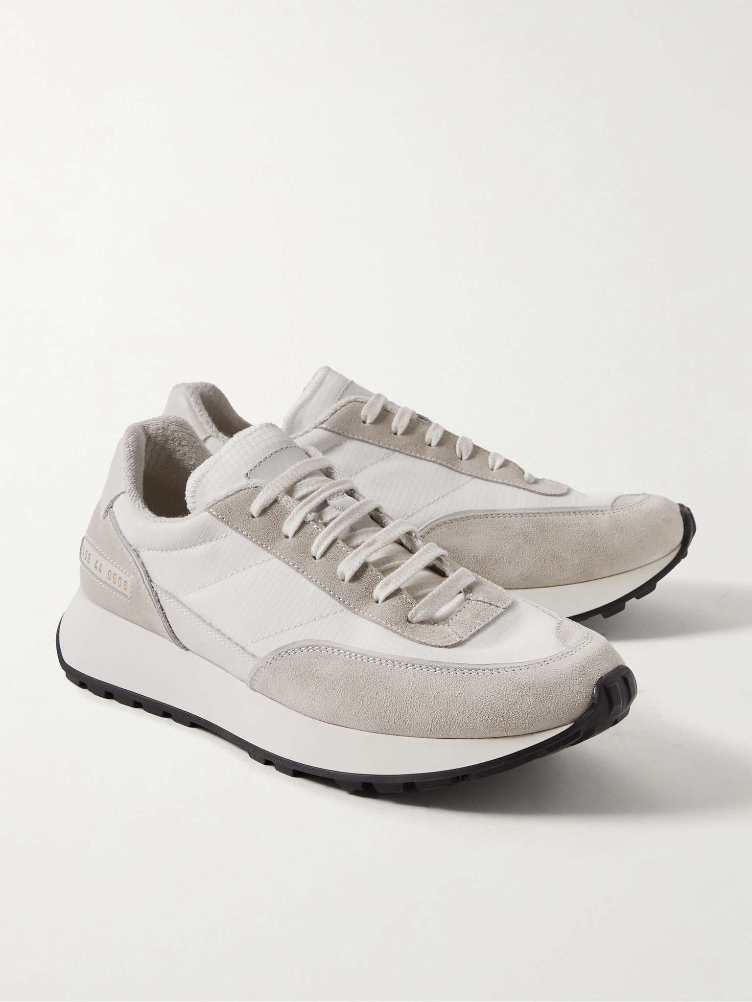 Track Classic Leather and Suede-Trimmed Ripstop Sneakers - 4