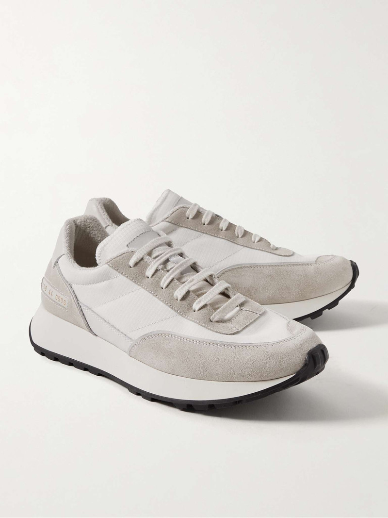 Track Classic Leather and Suede-Trimmed Ripstop Sneakers 4