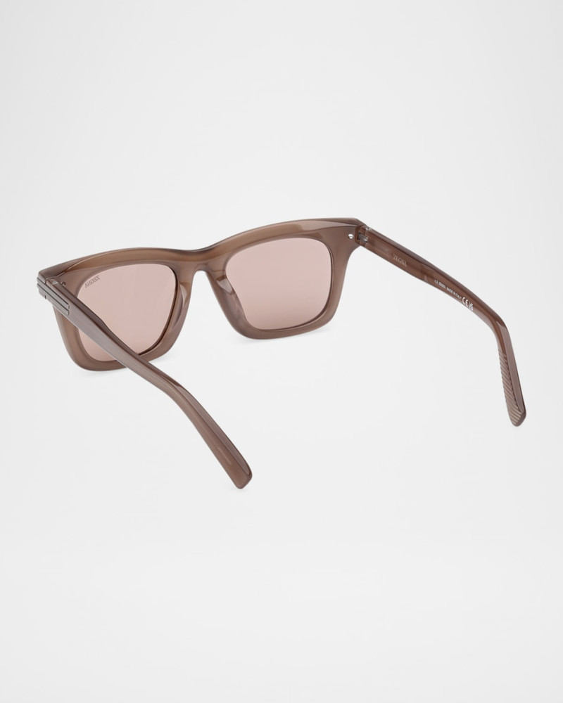 ZEGNA Men's Acetate Square Sunglasses outlook