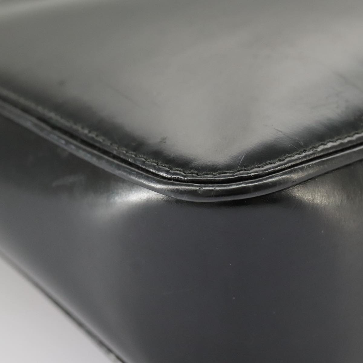 GUCCI Tote Bag Patent Leather Black Silver 002 002 - 16