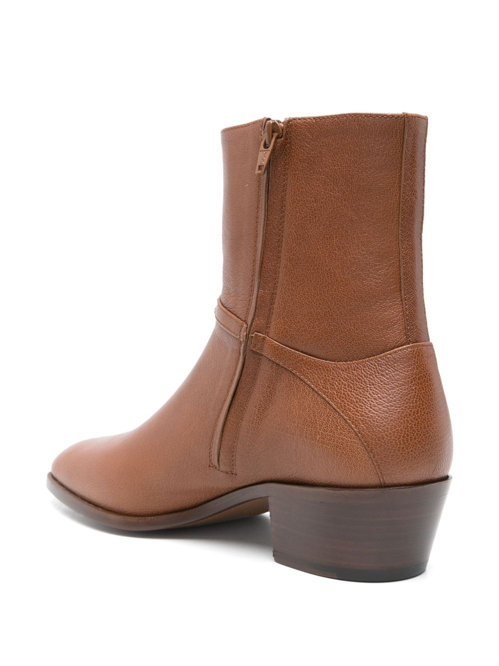 50mm leather ankle boots - 3