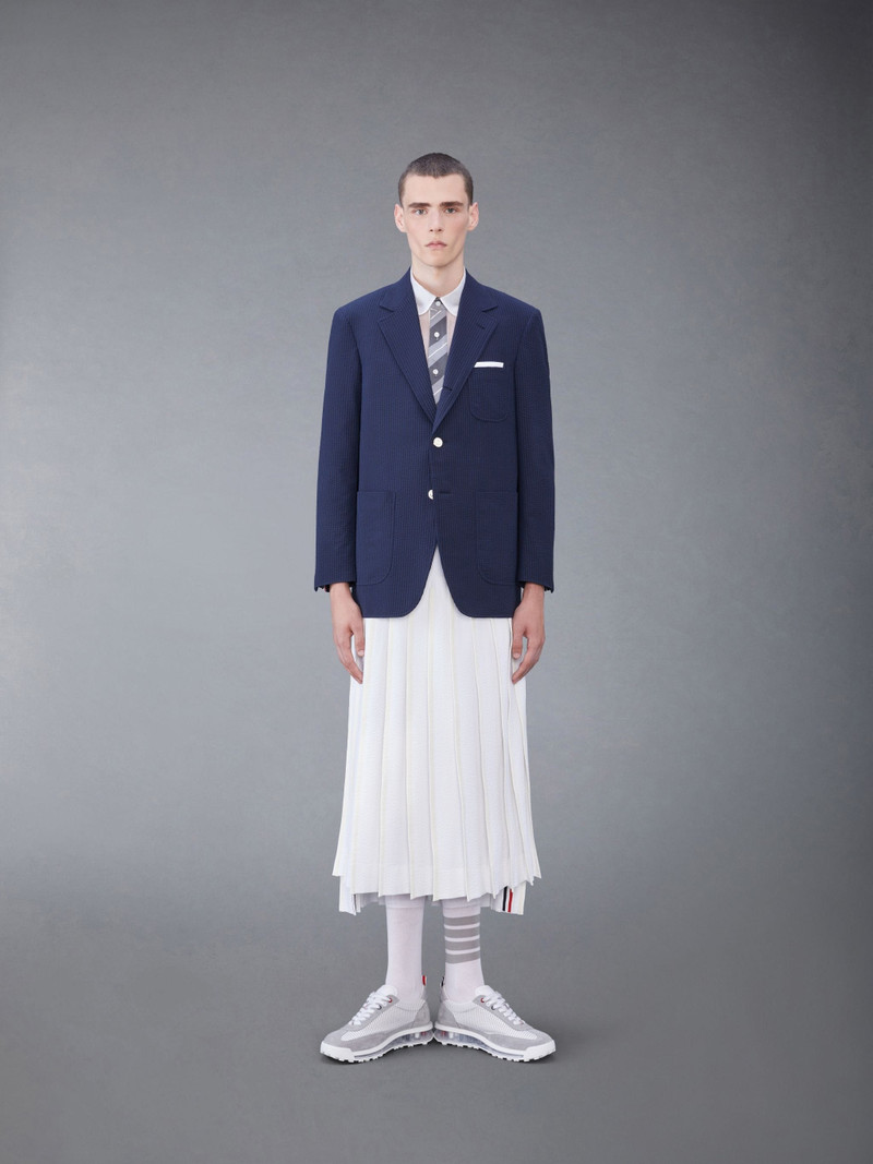 Silk Organza Tie Applique Round Collar Shirt 4