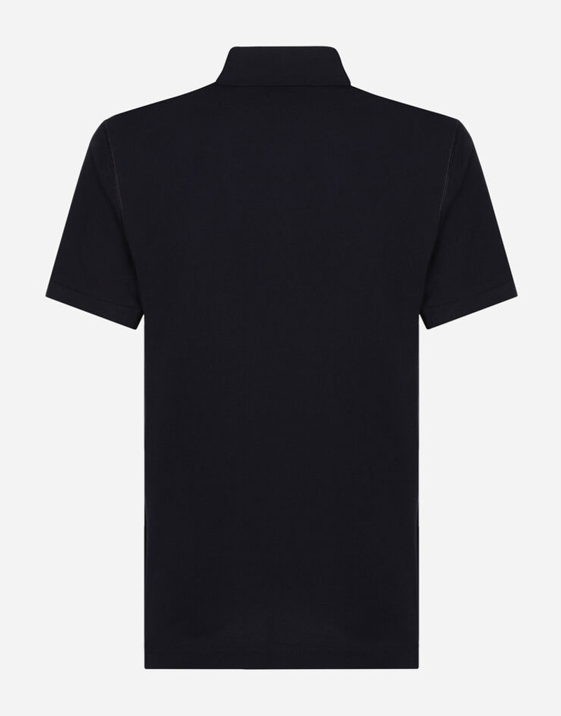 Dolce & Gabbana Cotton piqué polo-shirt with branded tag outlook