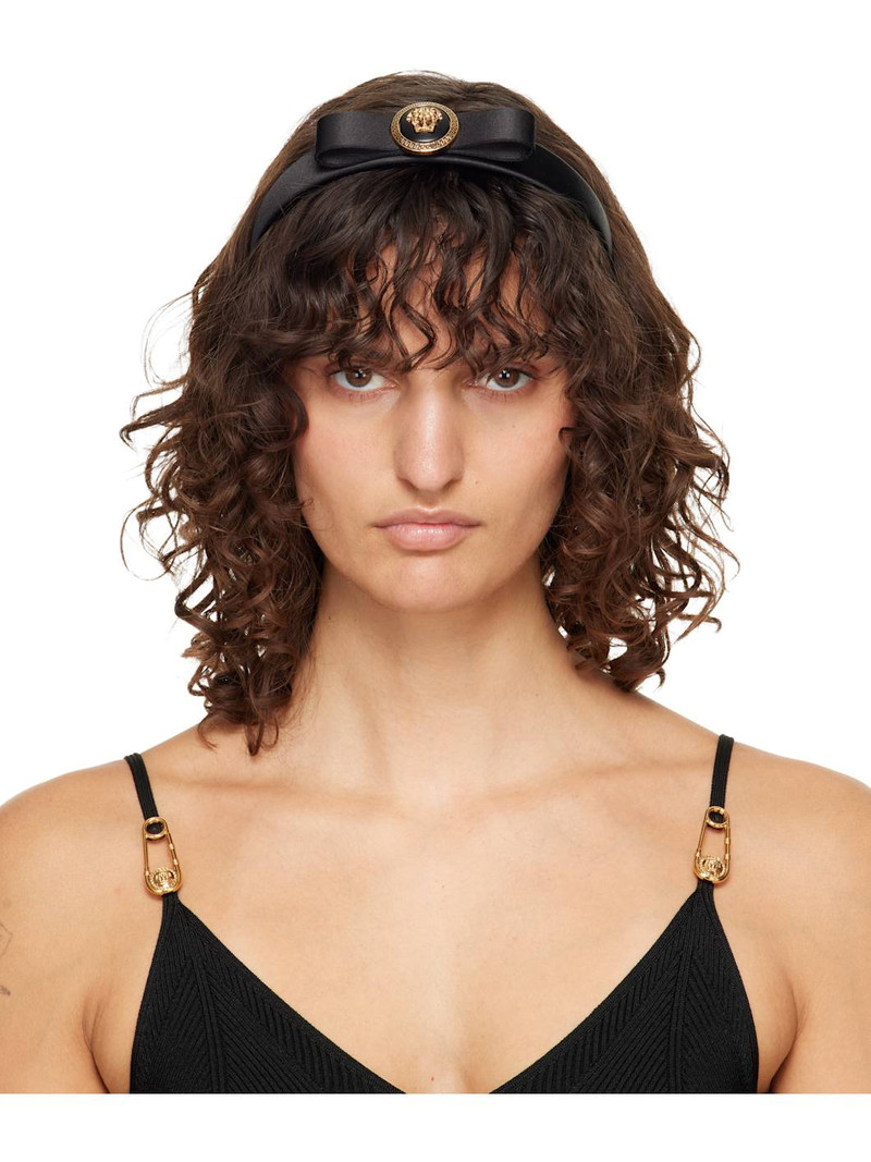 Black Gianni Ribbon Headband 1