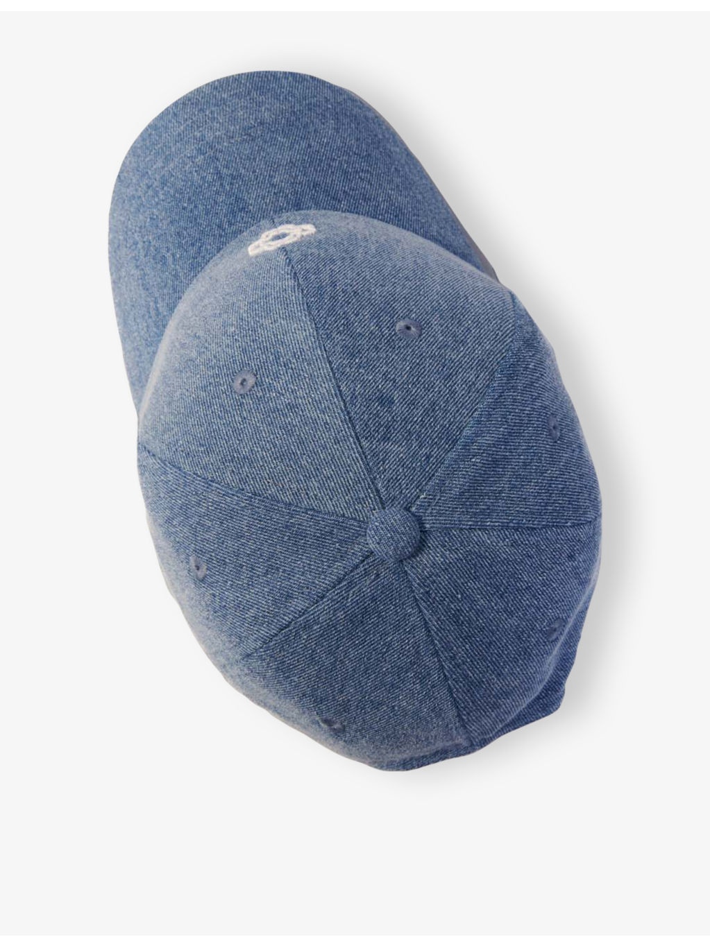 Brand-Embroidered Denim Cap - 4