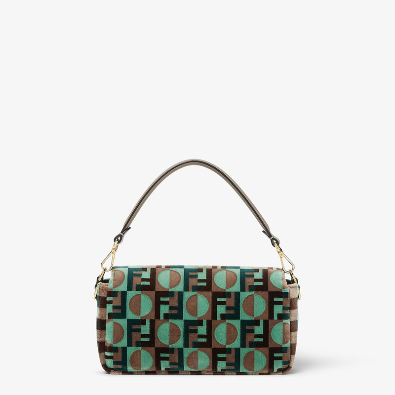Baguette® Multicolor Fendi Dots tapestry-effect fabric bag 3