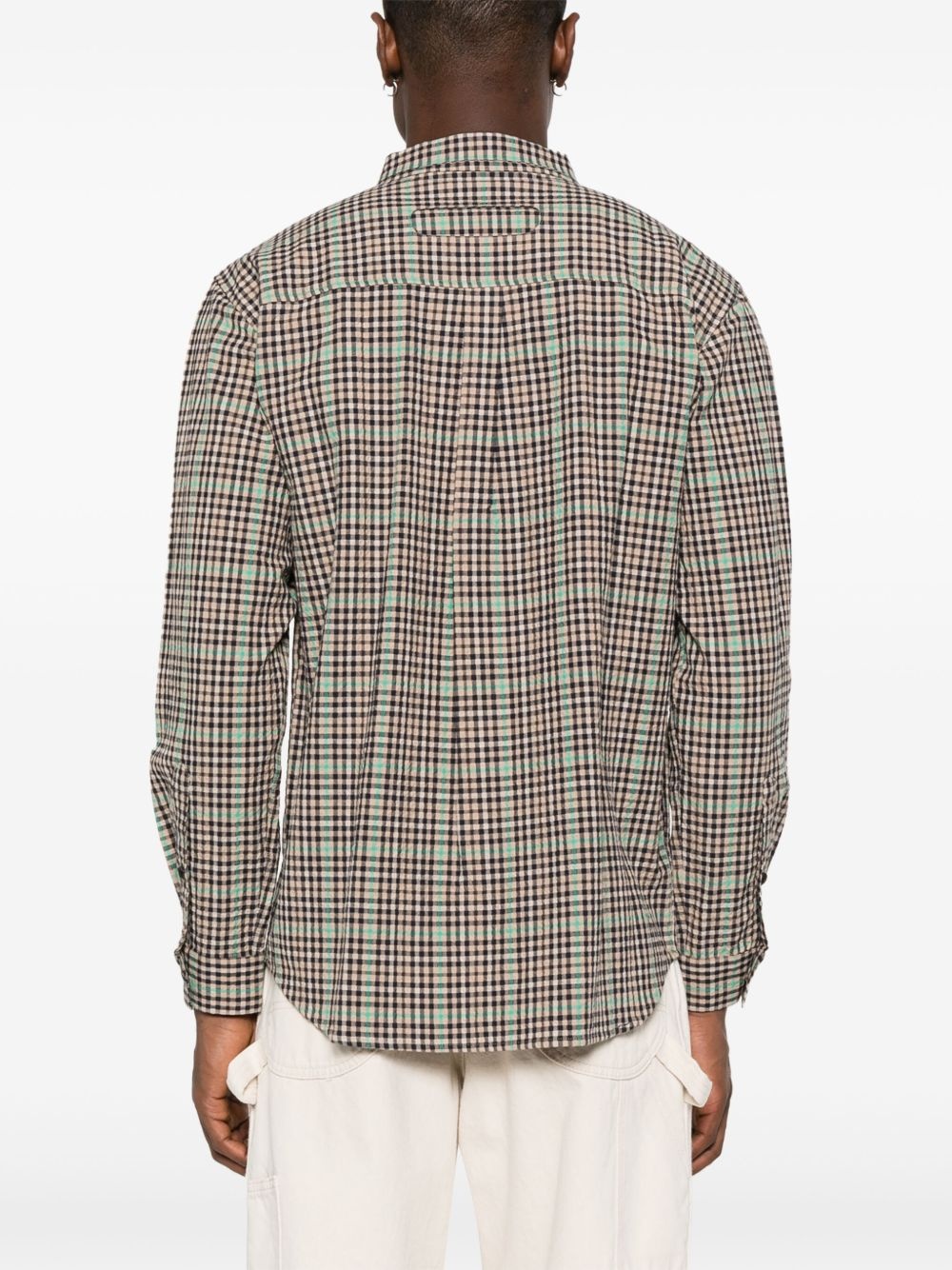 Hole checked shirt - 4