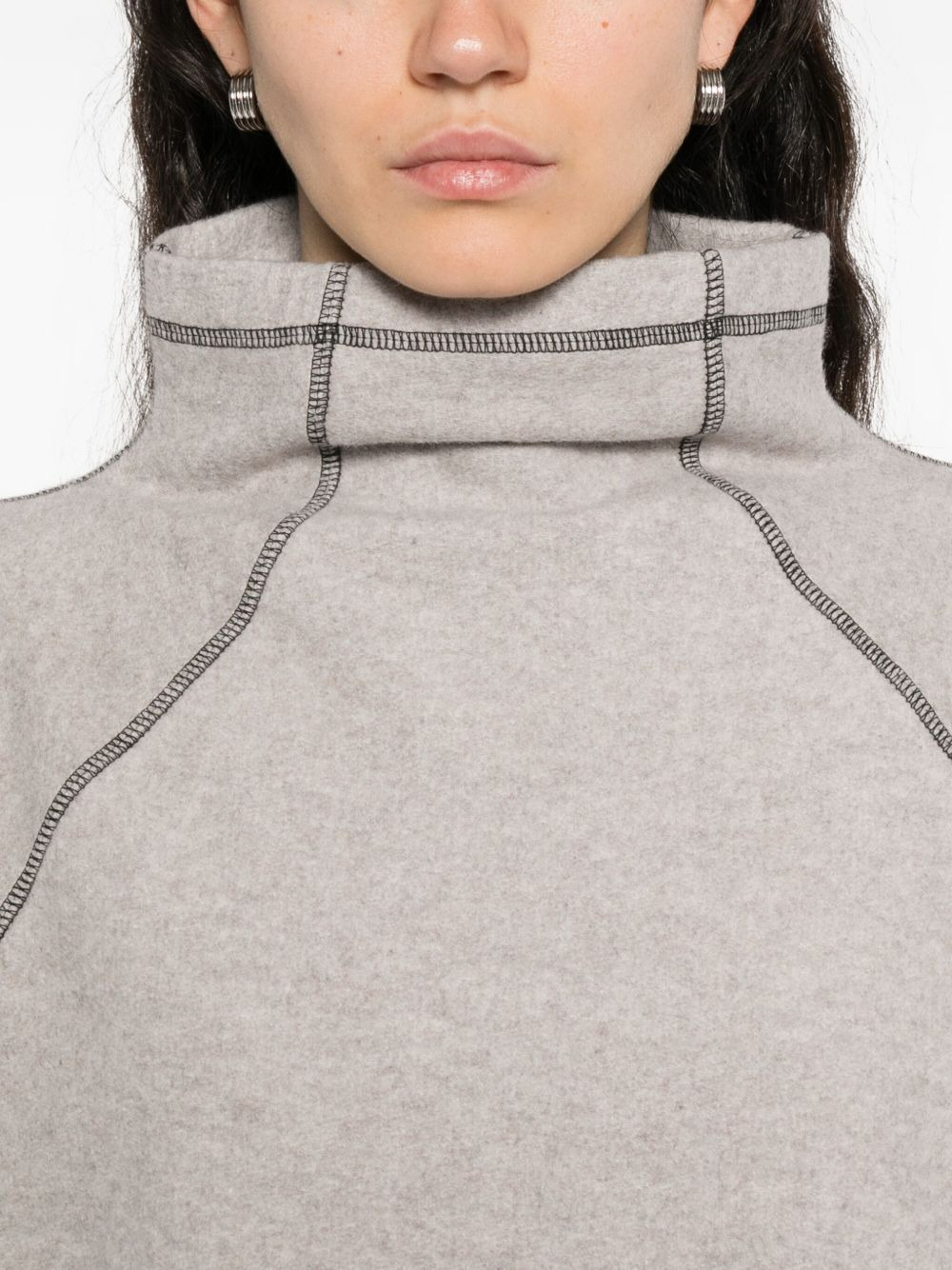 contrast-stitch sweatshirt - 5
