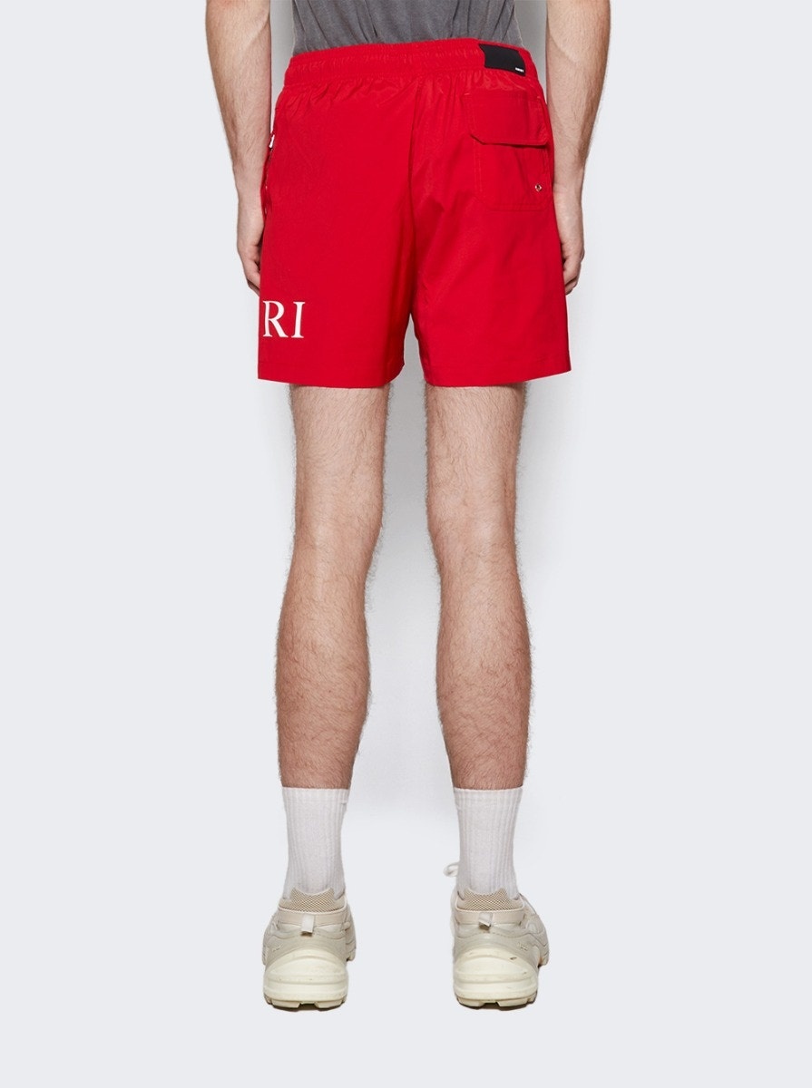 Double Logo Swim Shorts Red - 5