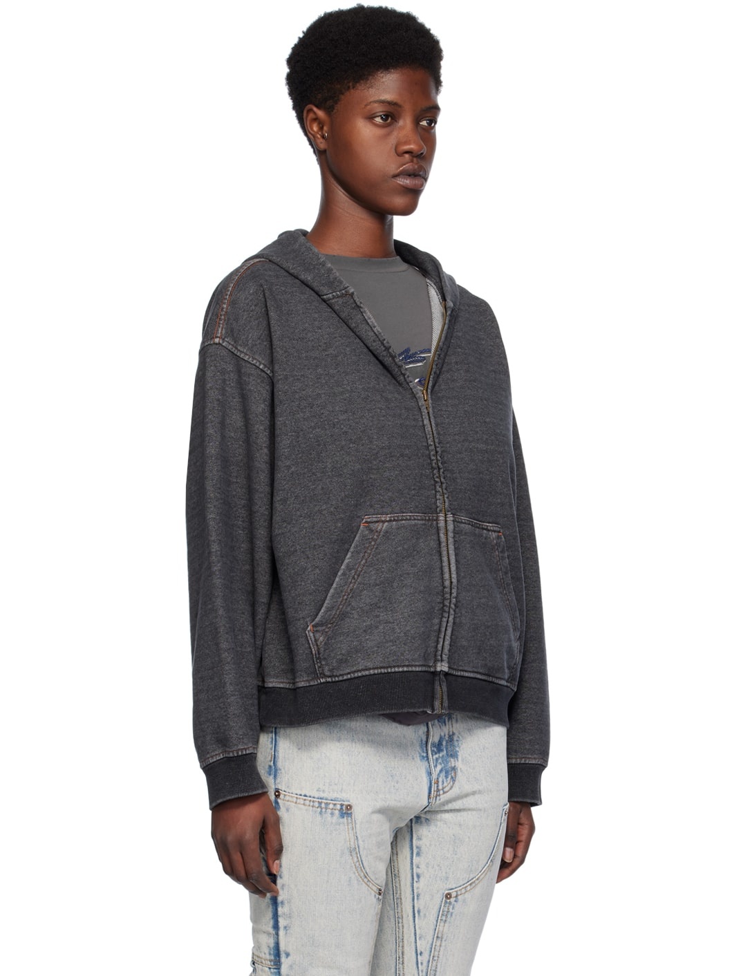 Black Faded Hoodie - 2