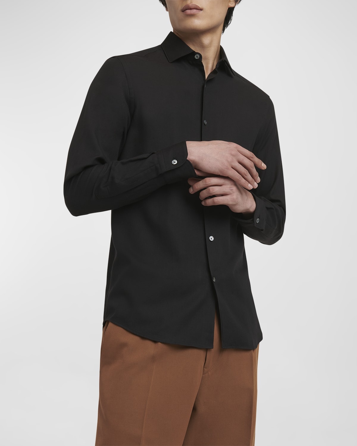 Men's Cashco Cashmere-Cotton Sport Shirt - 5