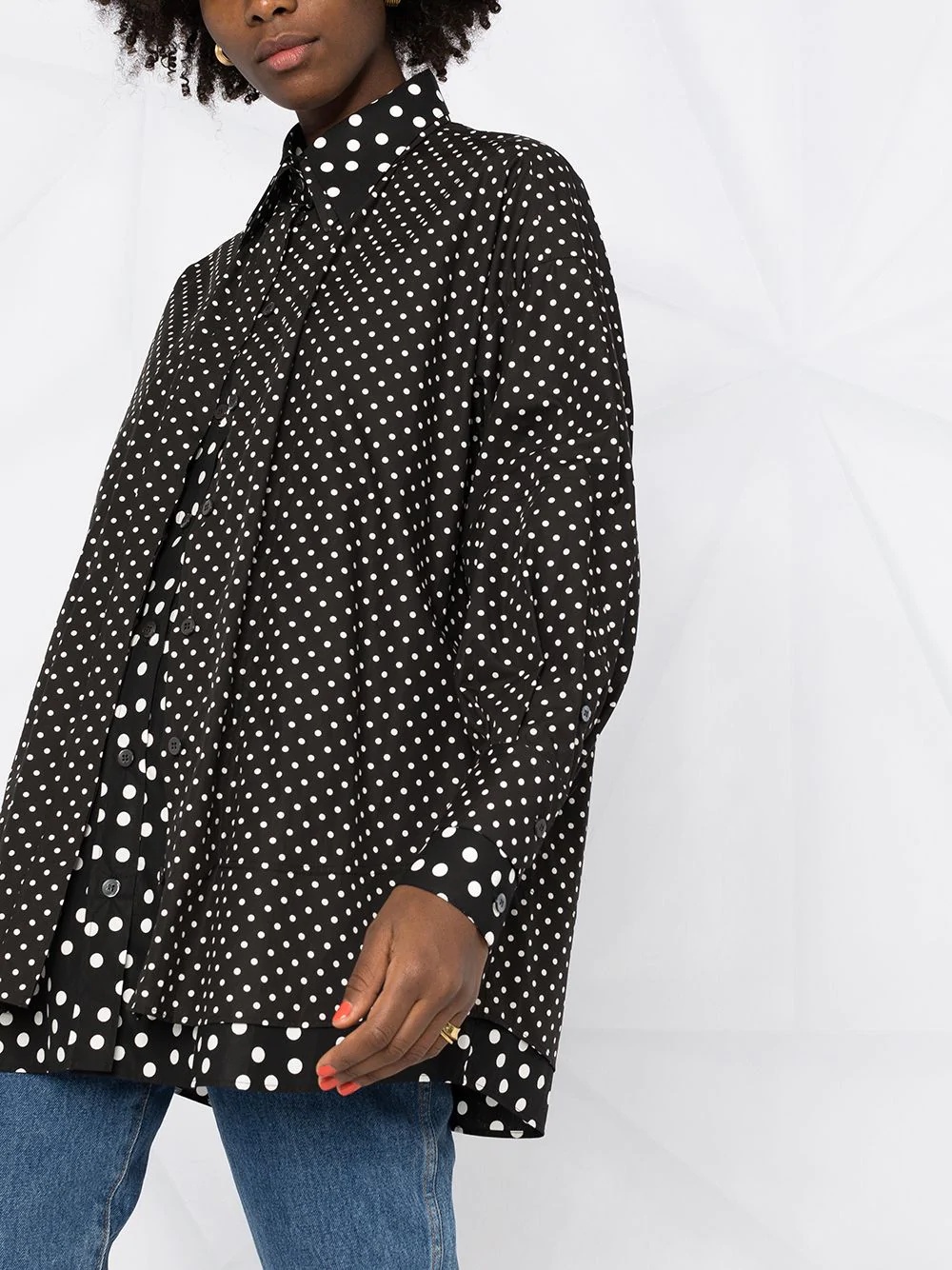 mixed polka dot shirt - 3