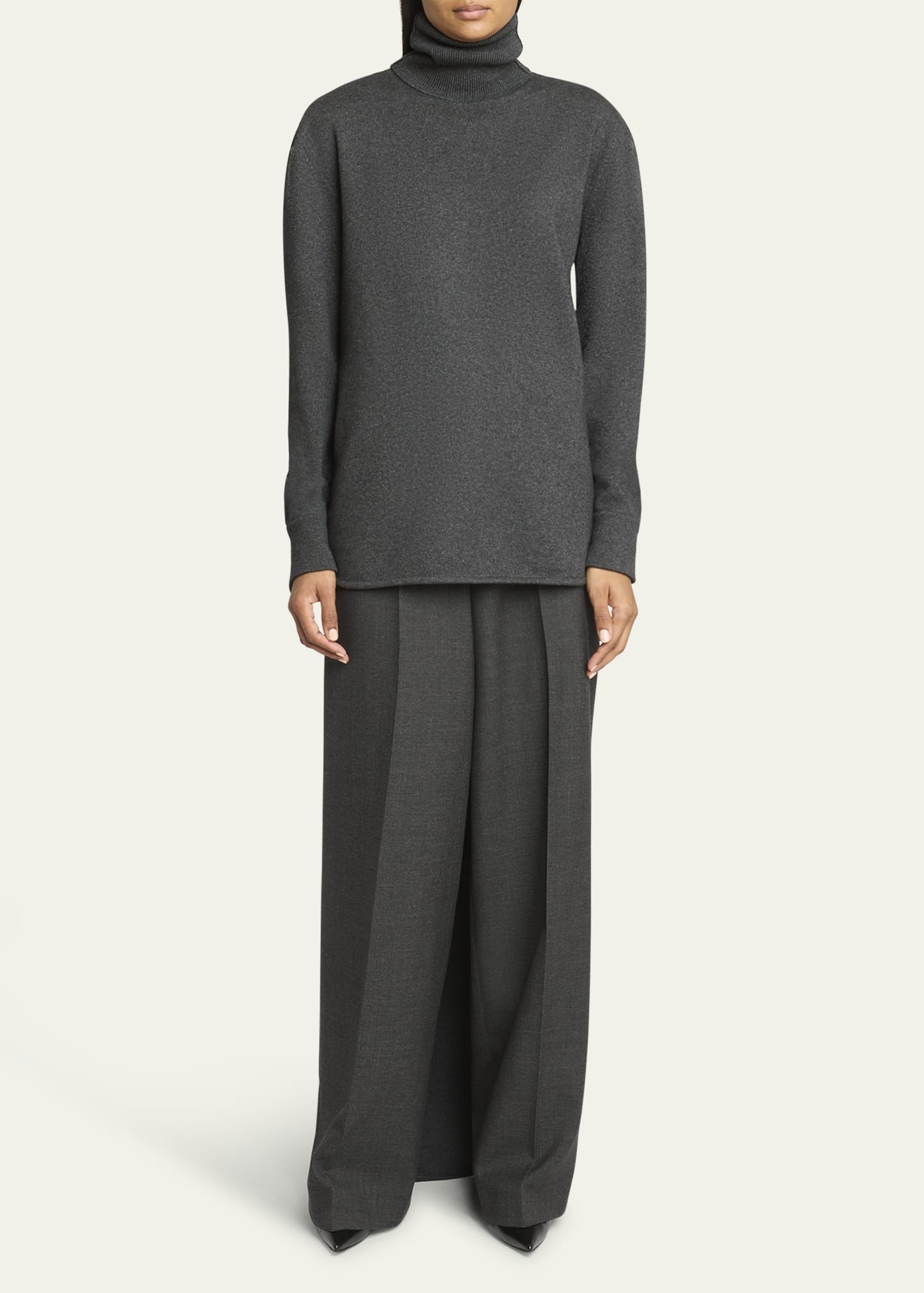 Tailored Straight-Leg Wool Trousers - 2