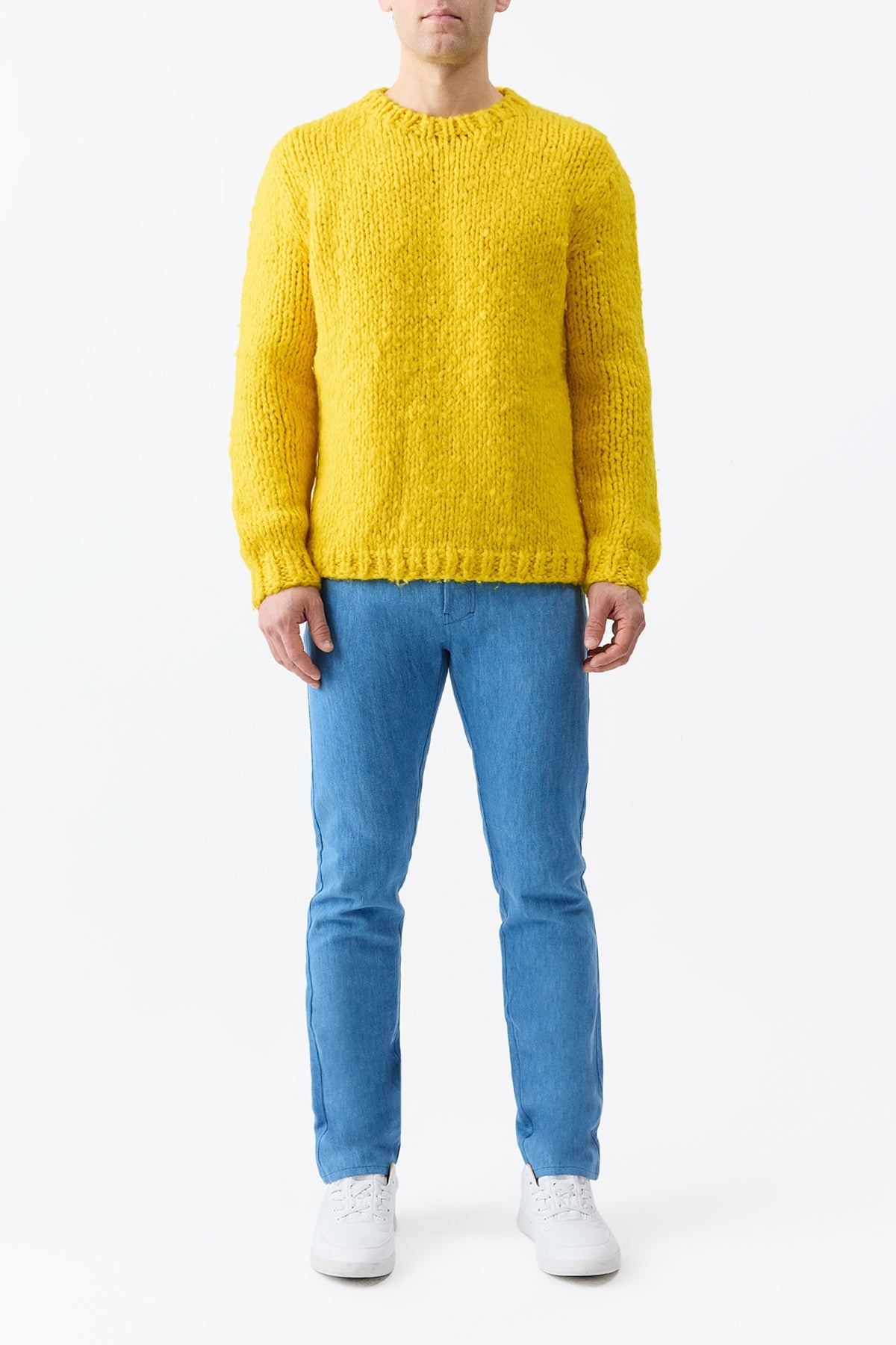 Lawrence Knit Sweater in Cadmium Yellow Welfat Cashmere - 3