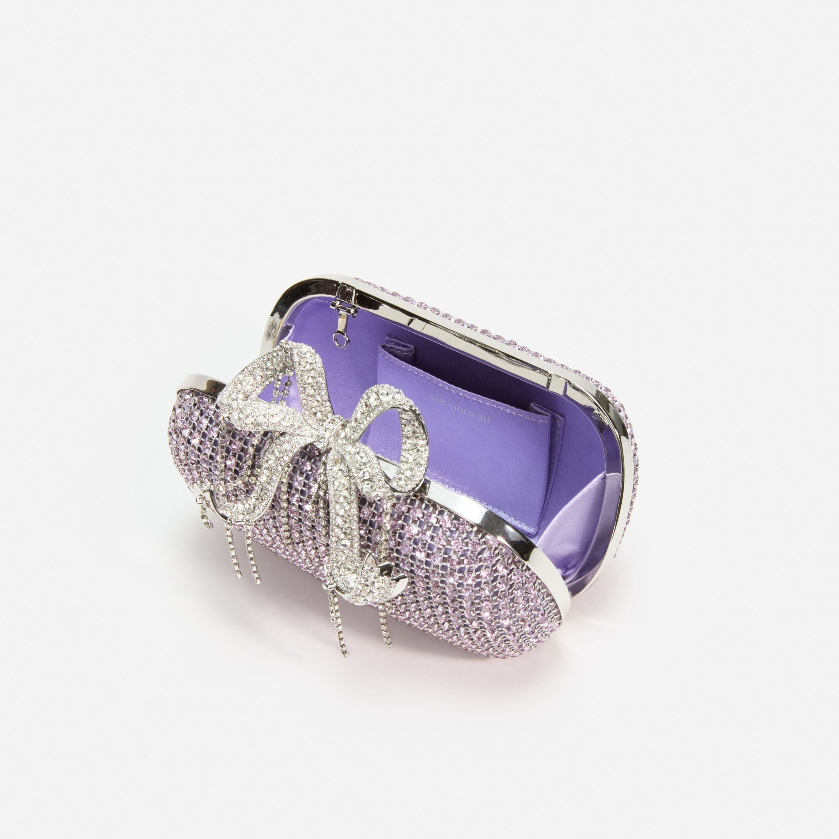 Lilac Chainmail  Clutch Bag - 5