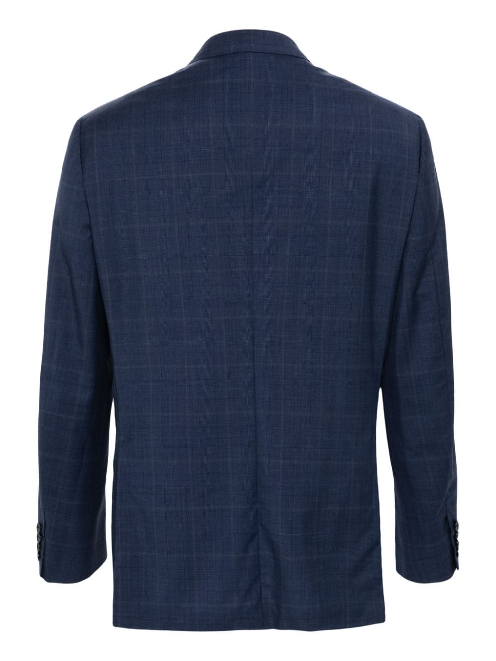 checked single-breasted suit - 2