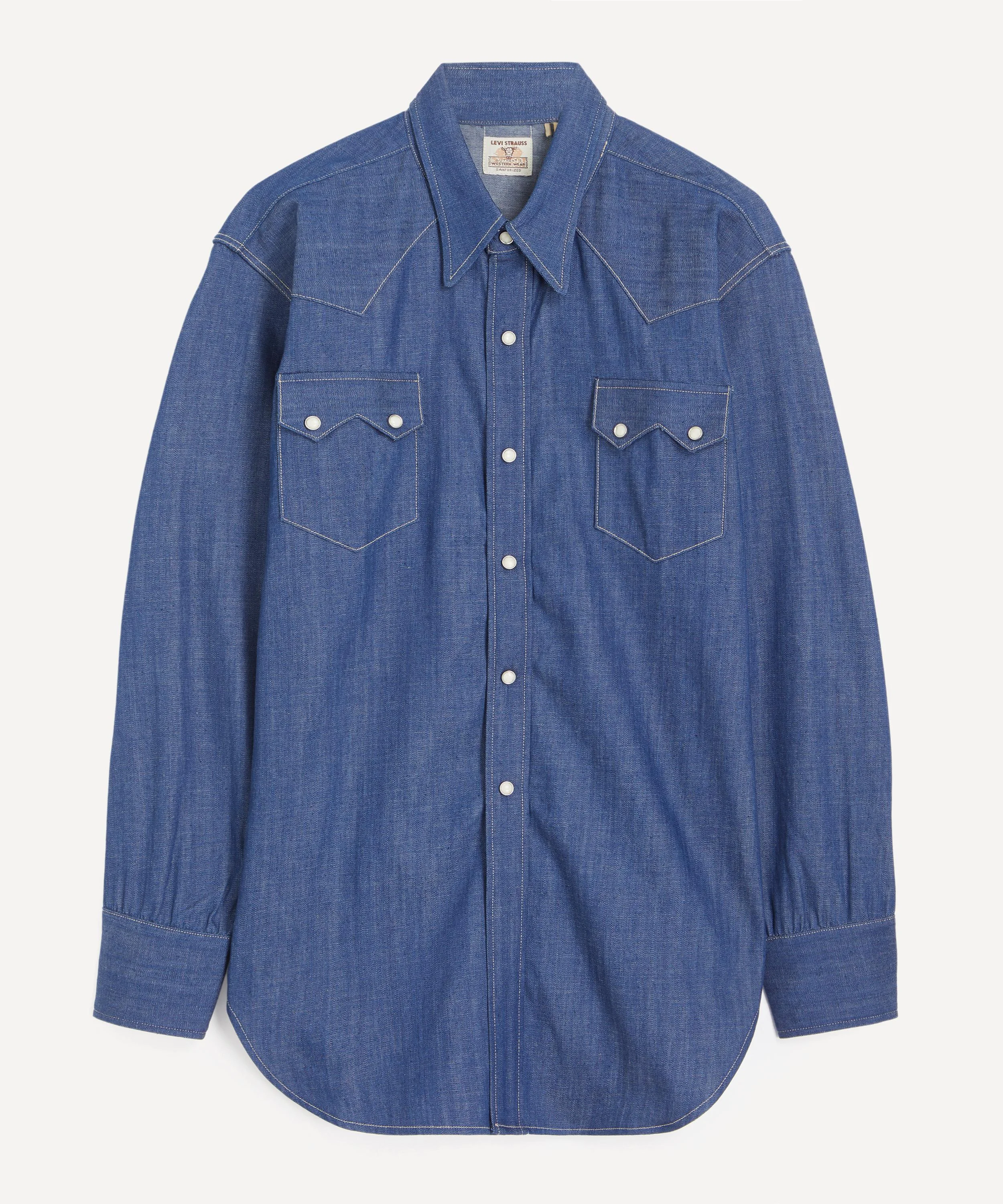 1955 Sawtooth Rigid Blue Denim Shirt - 1