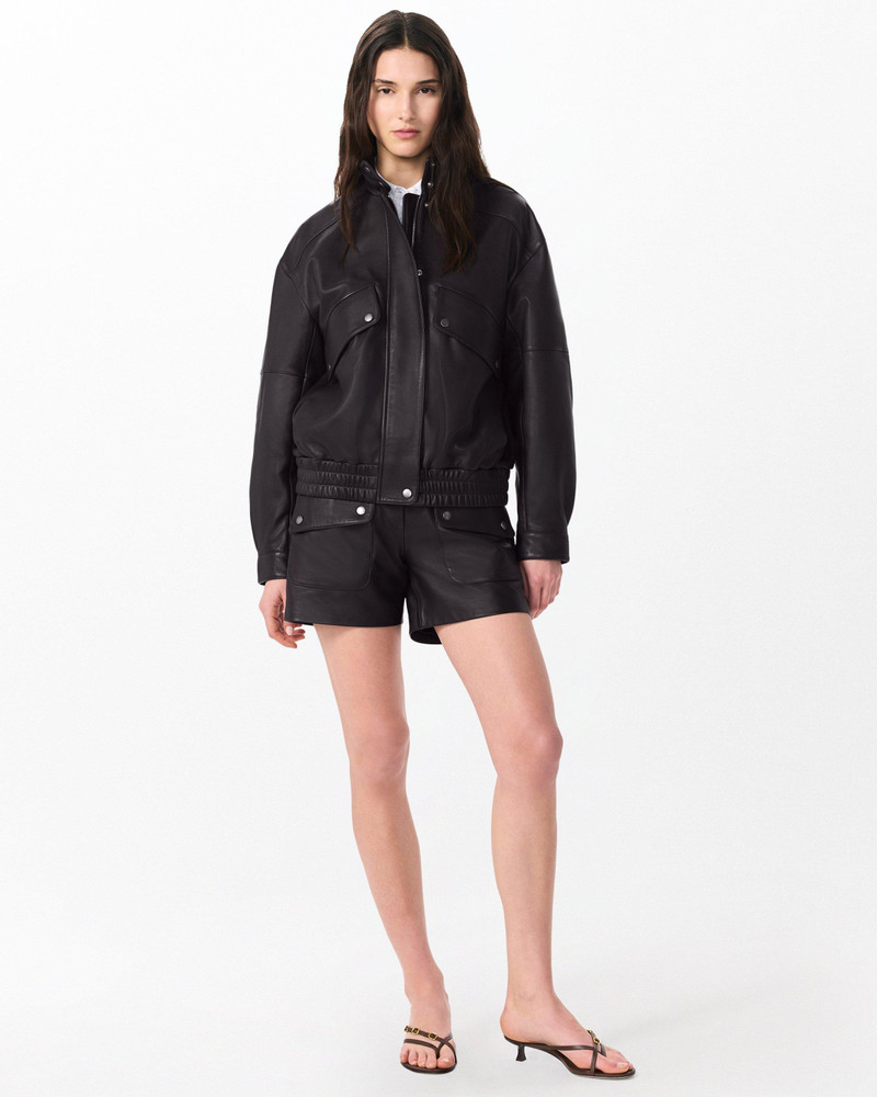 rag & bone Aria Leather Bomber Jacket outlook