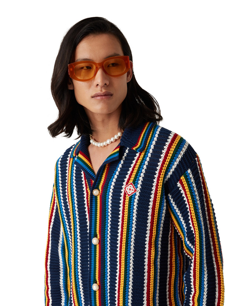 Stripe Crochet Shirt | Casablanca Paris 5
