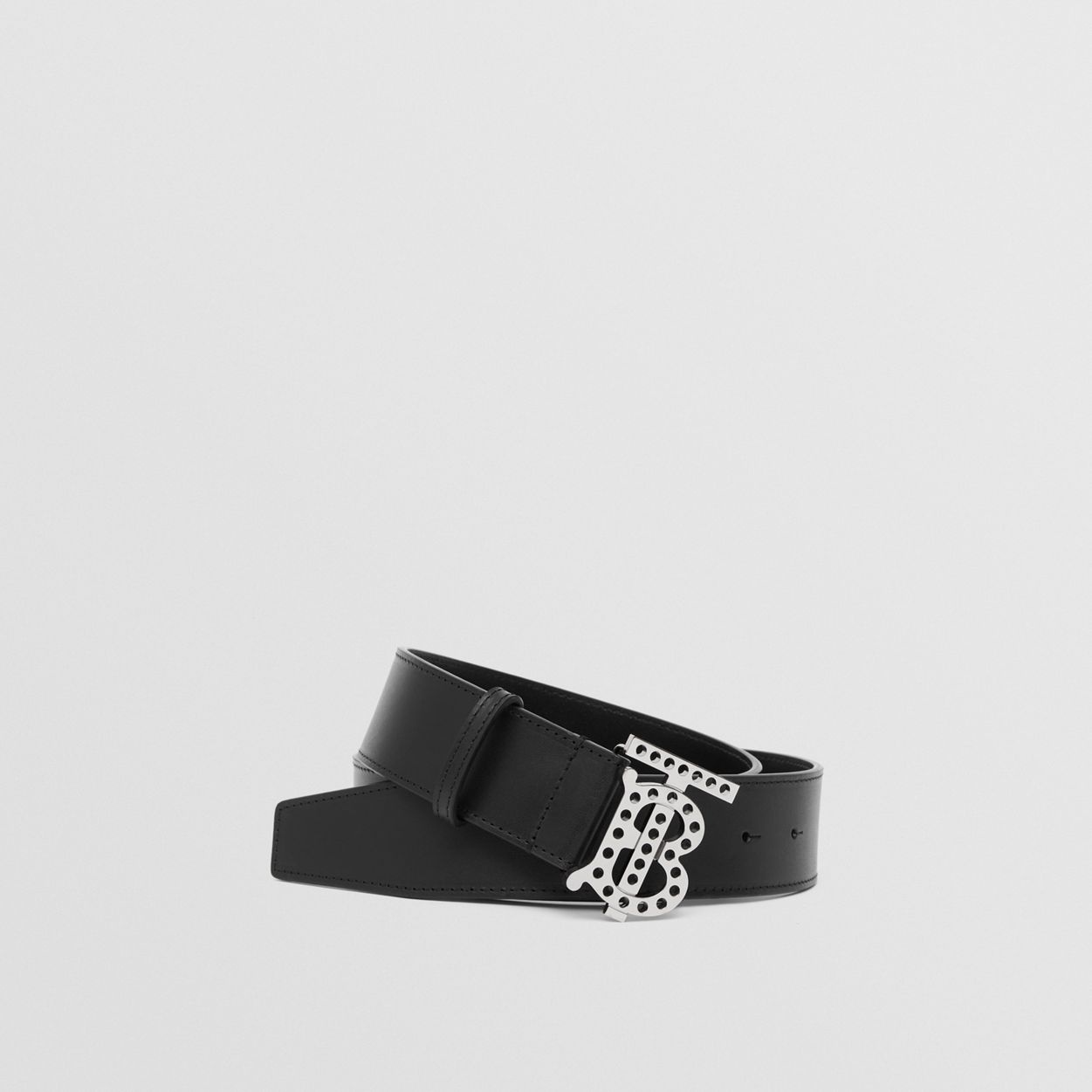 Perforated Monogram Motif Leather Belt - 1