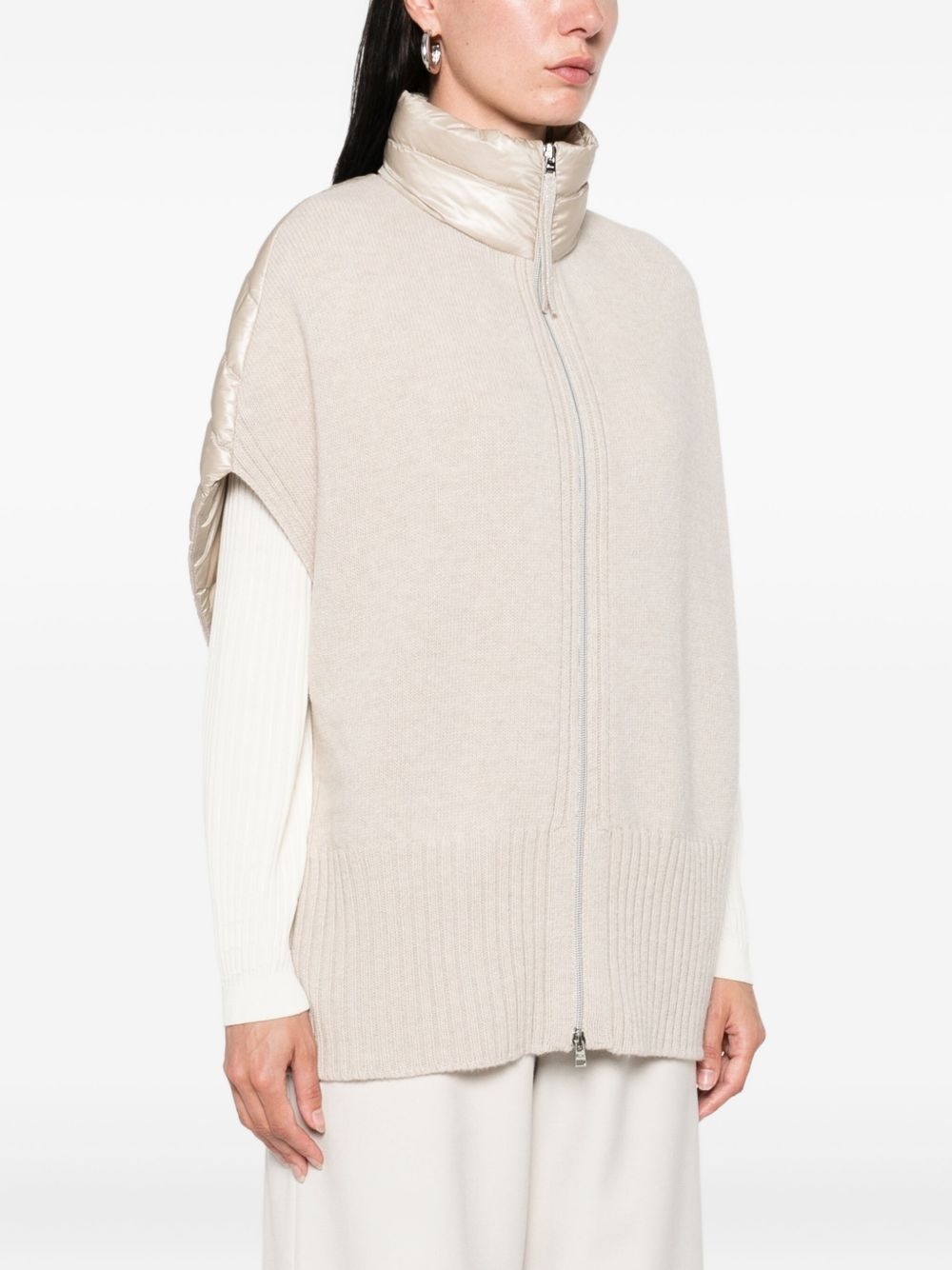 sleeveless zip-front vest - 3