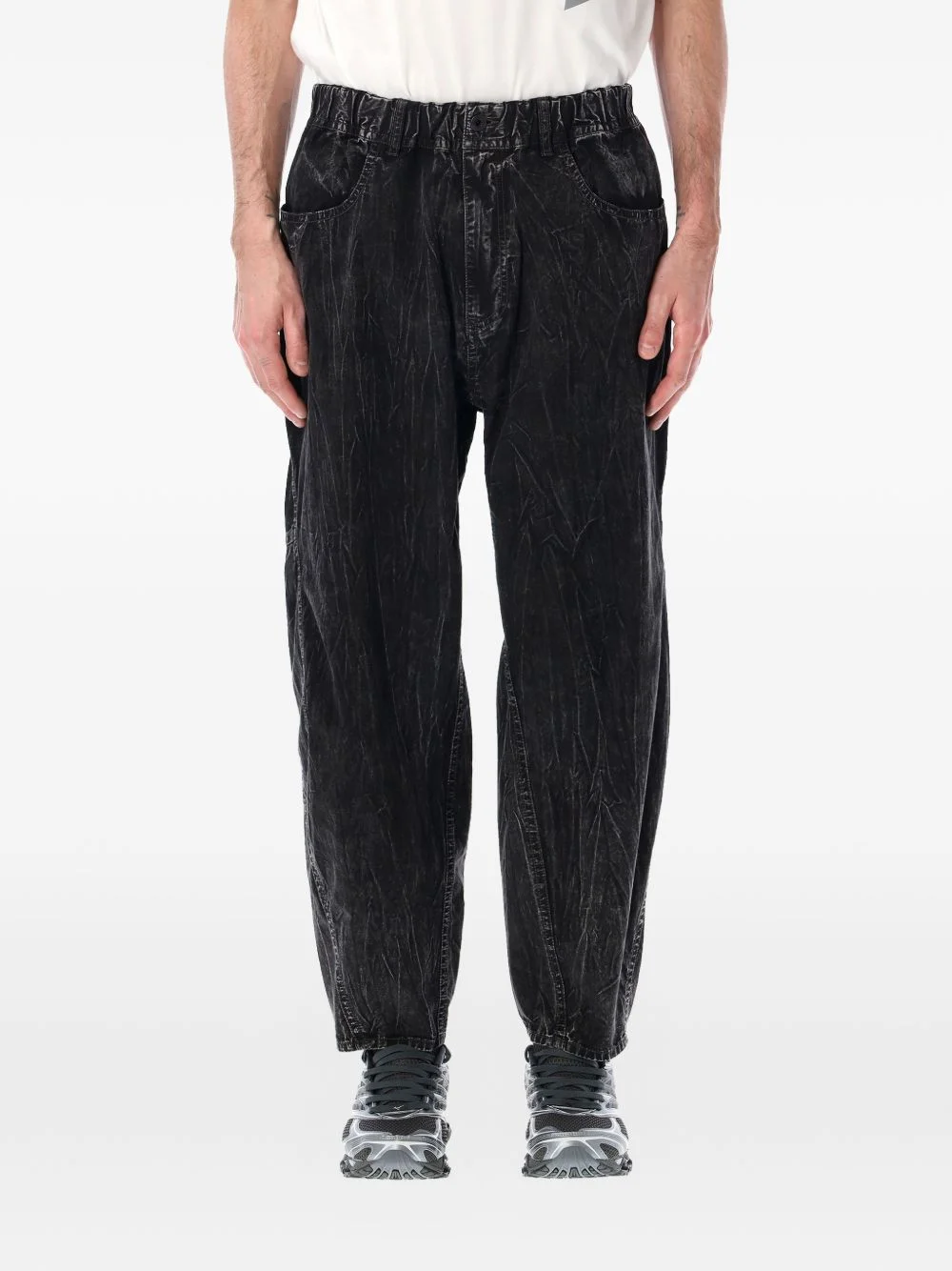 elasticated-waistband jeans - 1