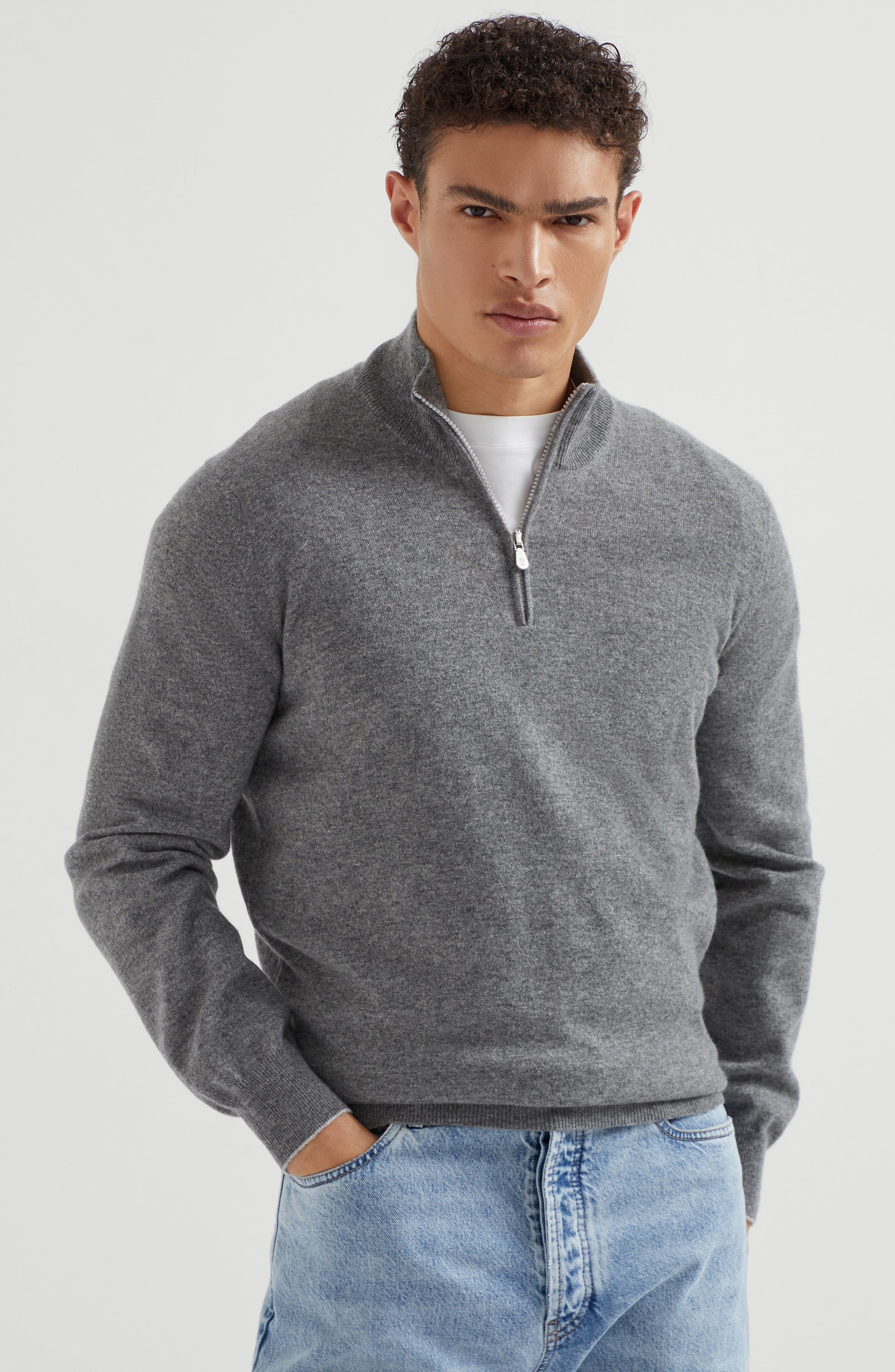 Brunello Cucinelli Cashmere sweater in Dark Grey at Nordstrom - 2