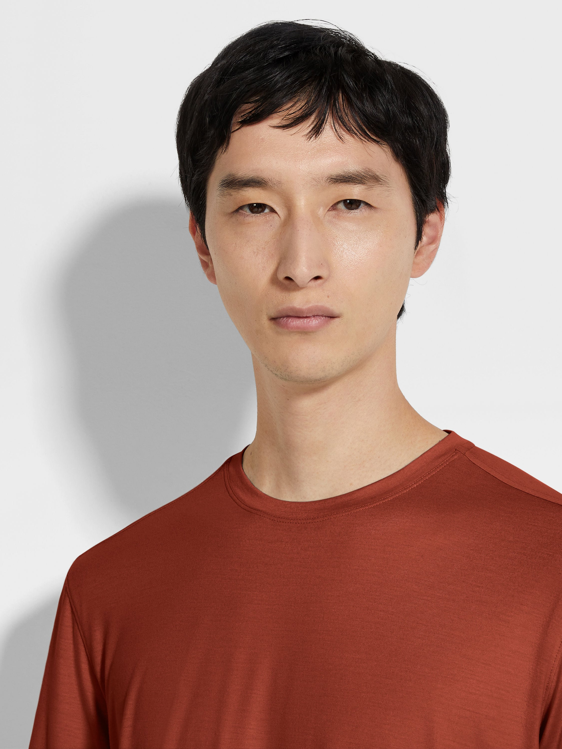 BRICK RED VELLUS AUREUM T-SHIRT - 2