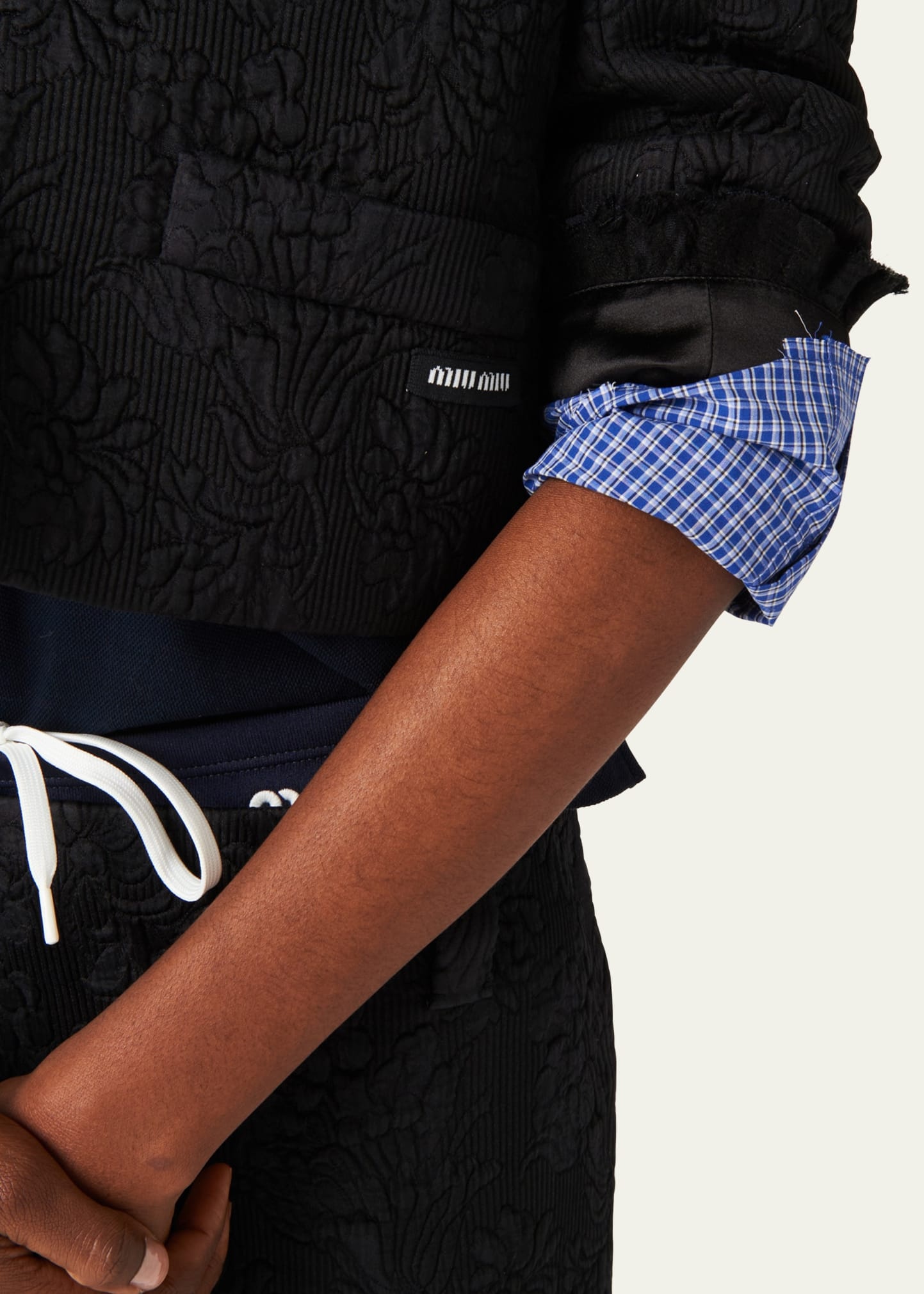 Jacquard Matelasse Boxy Cropped Jacket - 4