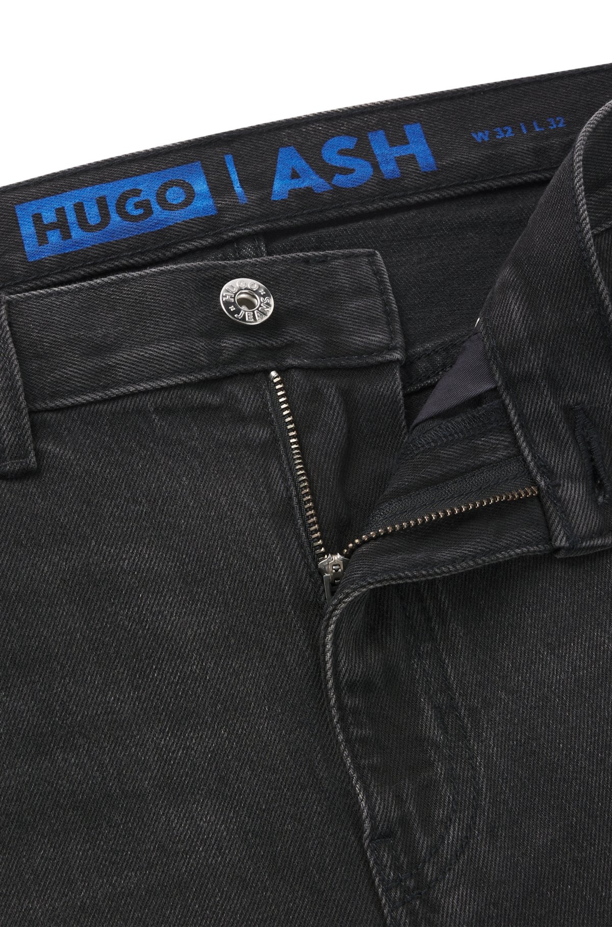 SLIM-FIT JEANS IN BLACK STRETCH DENIM - 6