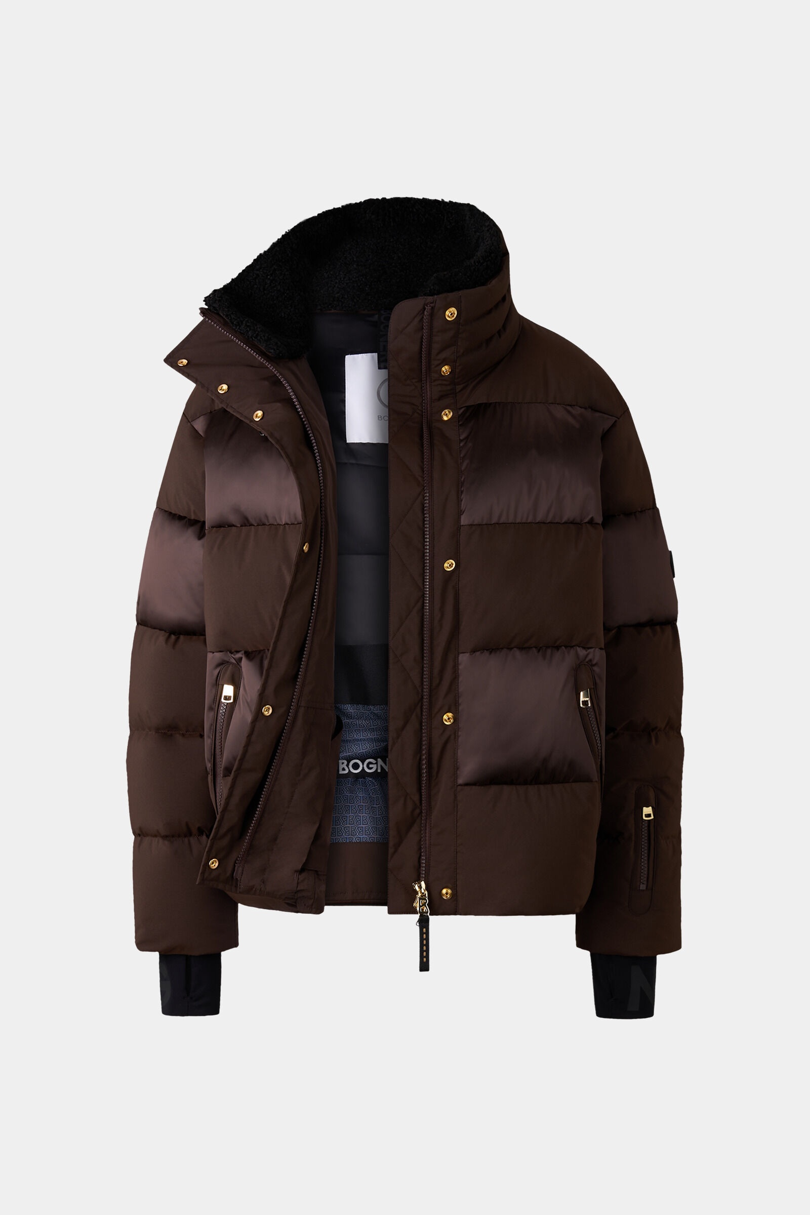 Naja Down ski jacket in Dark brown - 2