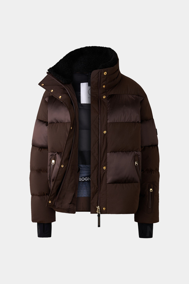 Naja Down ski jacket in Dark brown 2