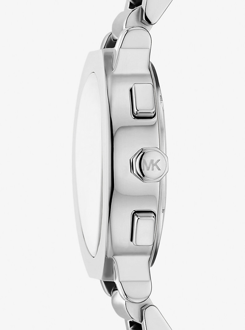 MICHAEL KORS Oversized Gramercy Silver-Tone Watch outlook