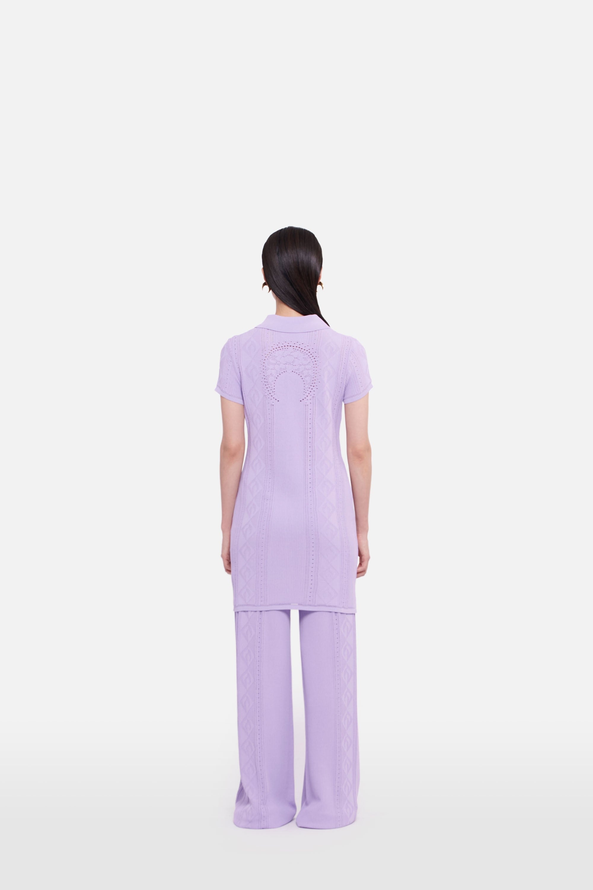 Pointelle Knitted Tennis Court Dress - 3