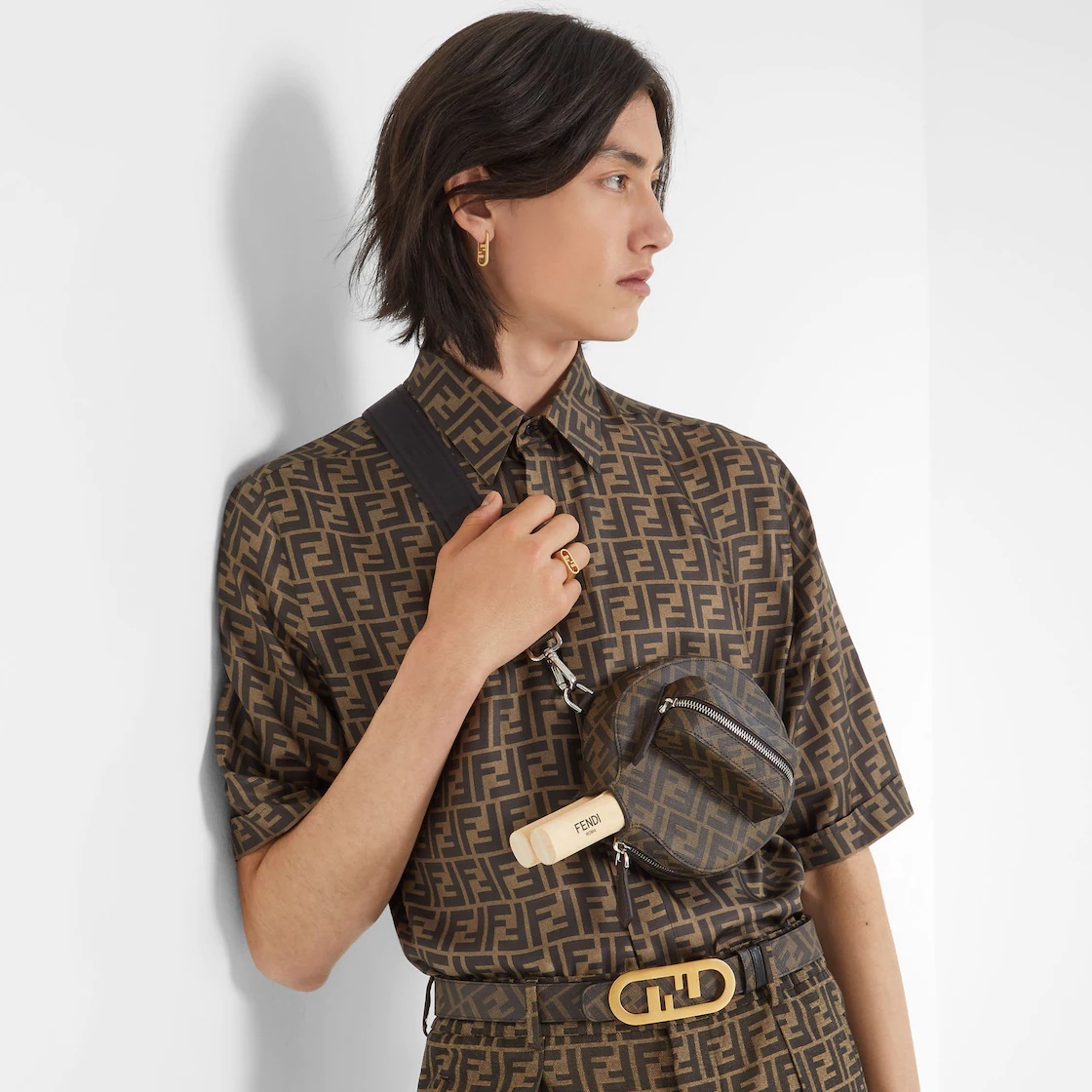 Black leather belt - 3