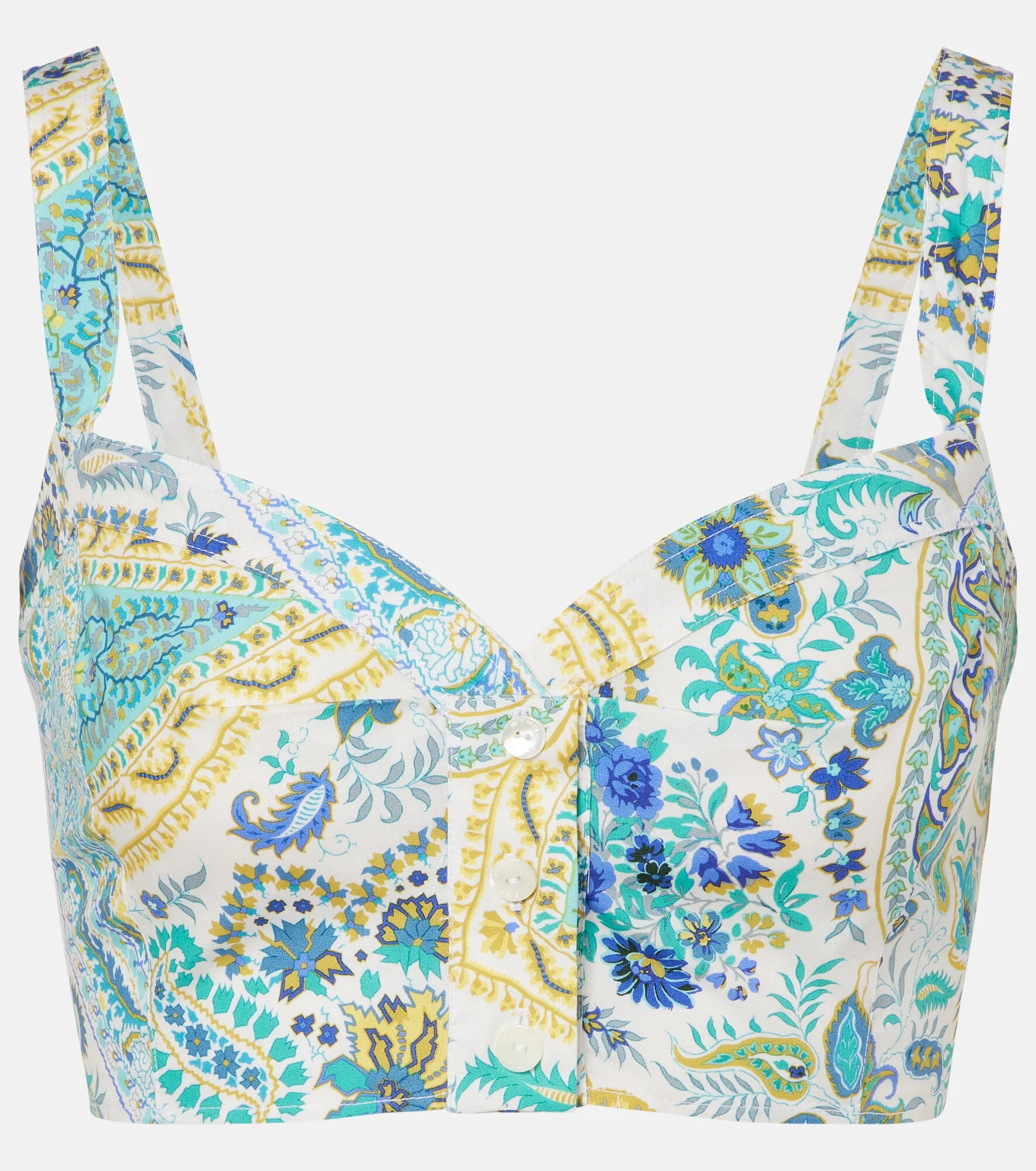 Floral cotton crop top - 1