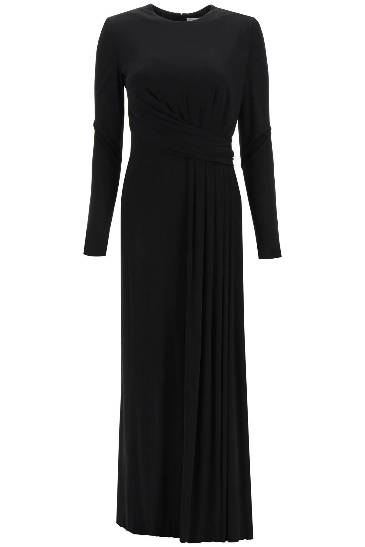 LONG DRAPED JERSEY DRESS - 1