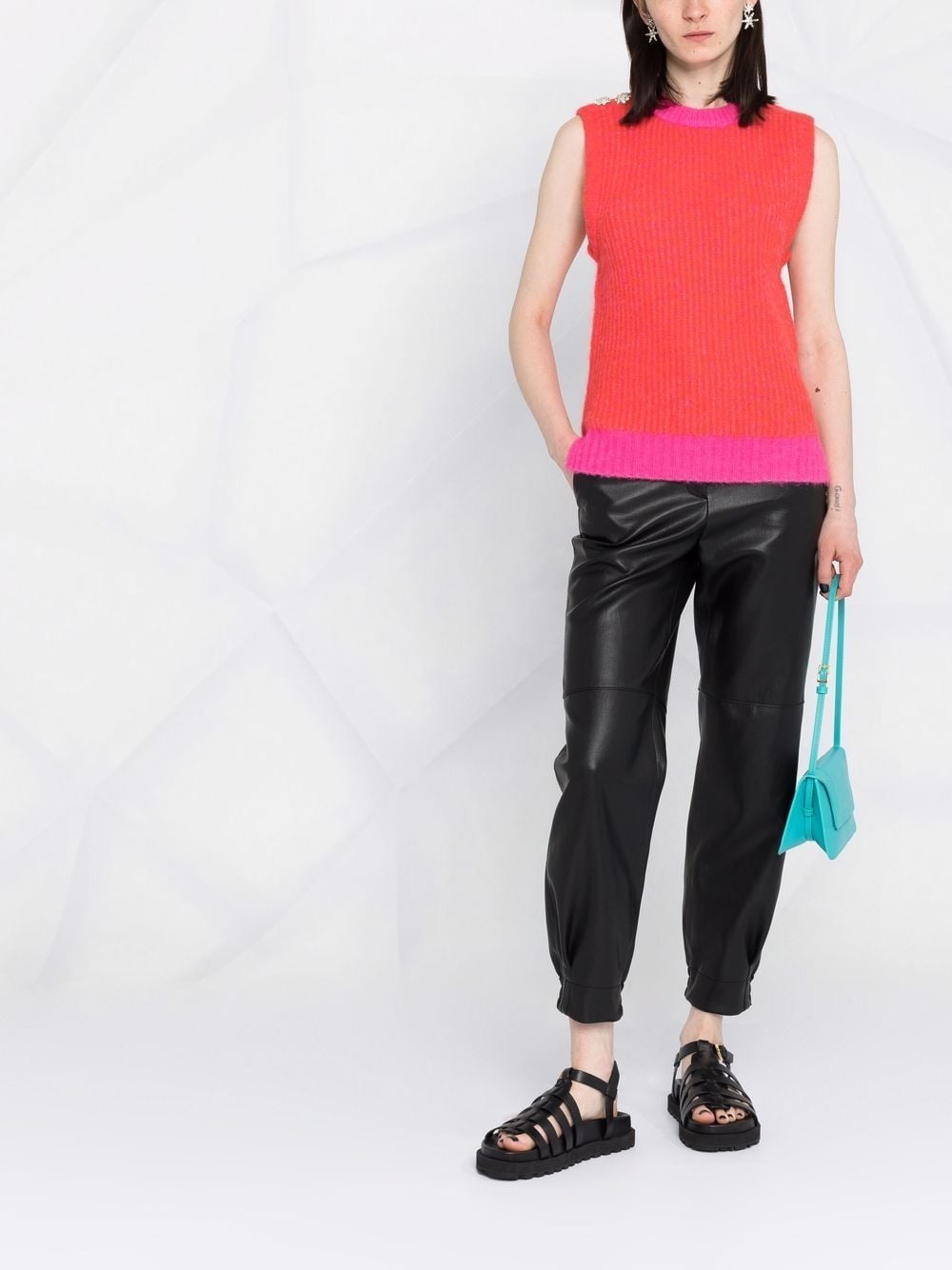 embellished wool-blend vest - 4