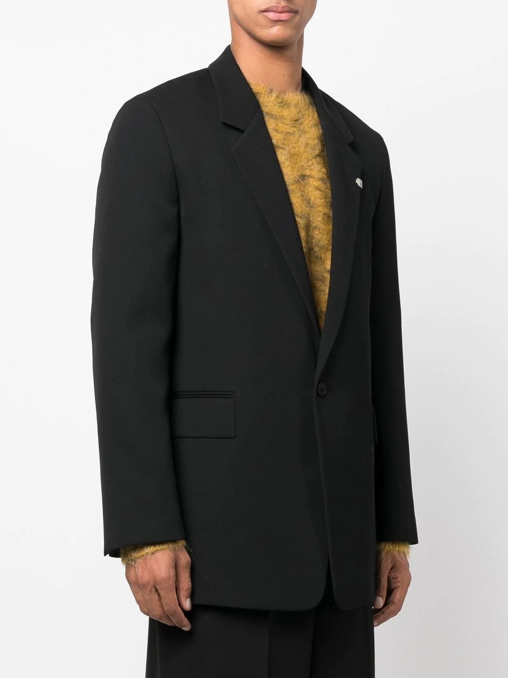 single-breasted wool blazer - 3