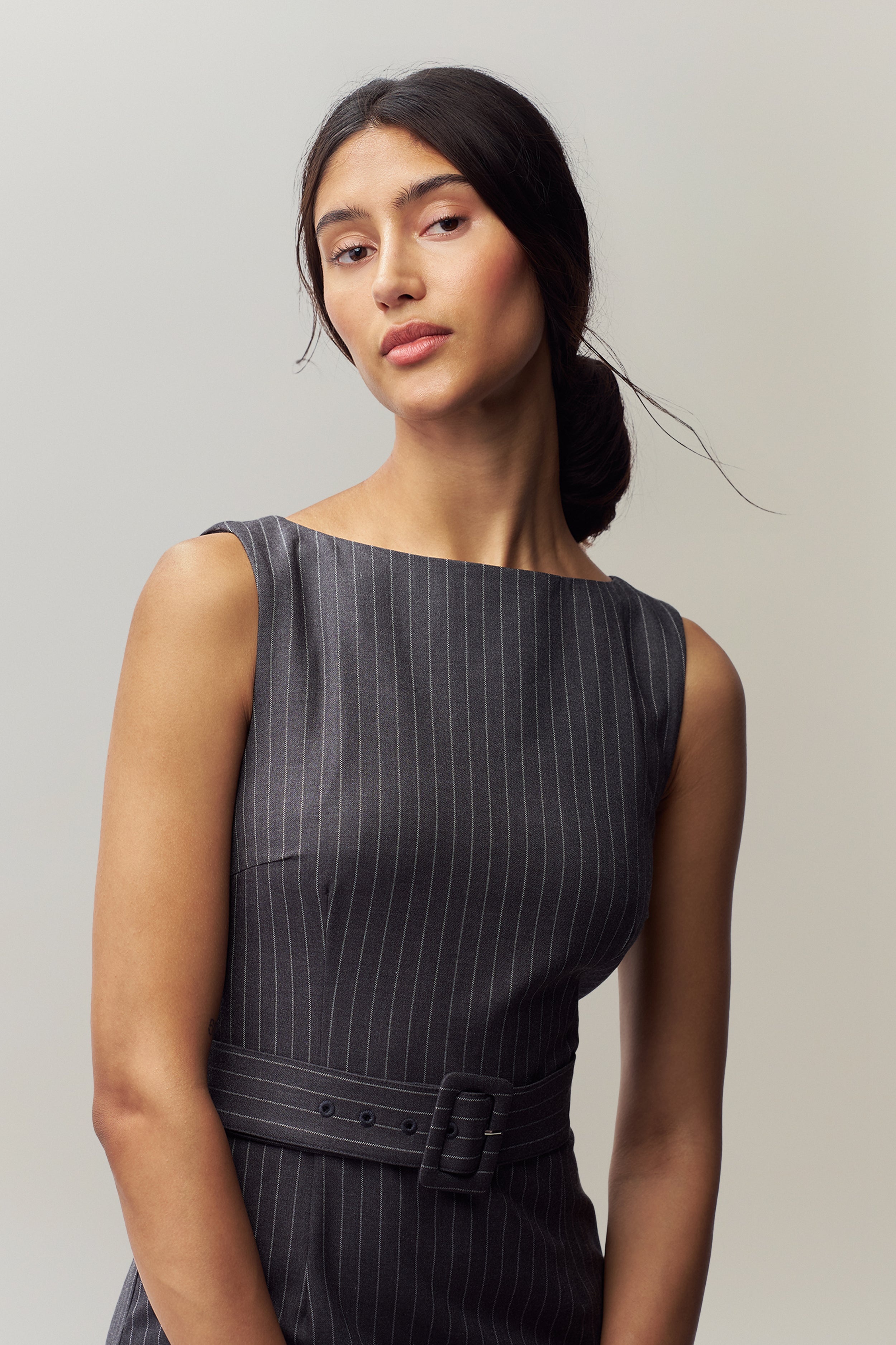 VIA PINSTRIPE DRESS - 5