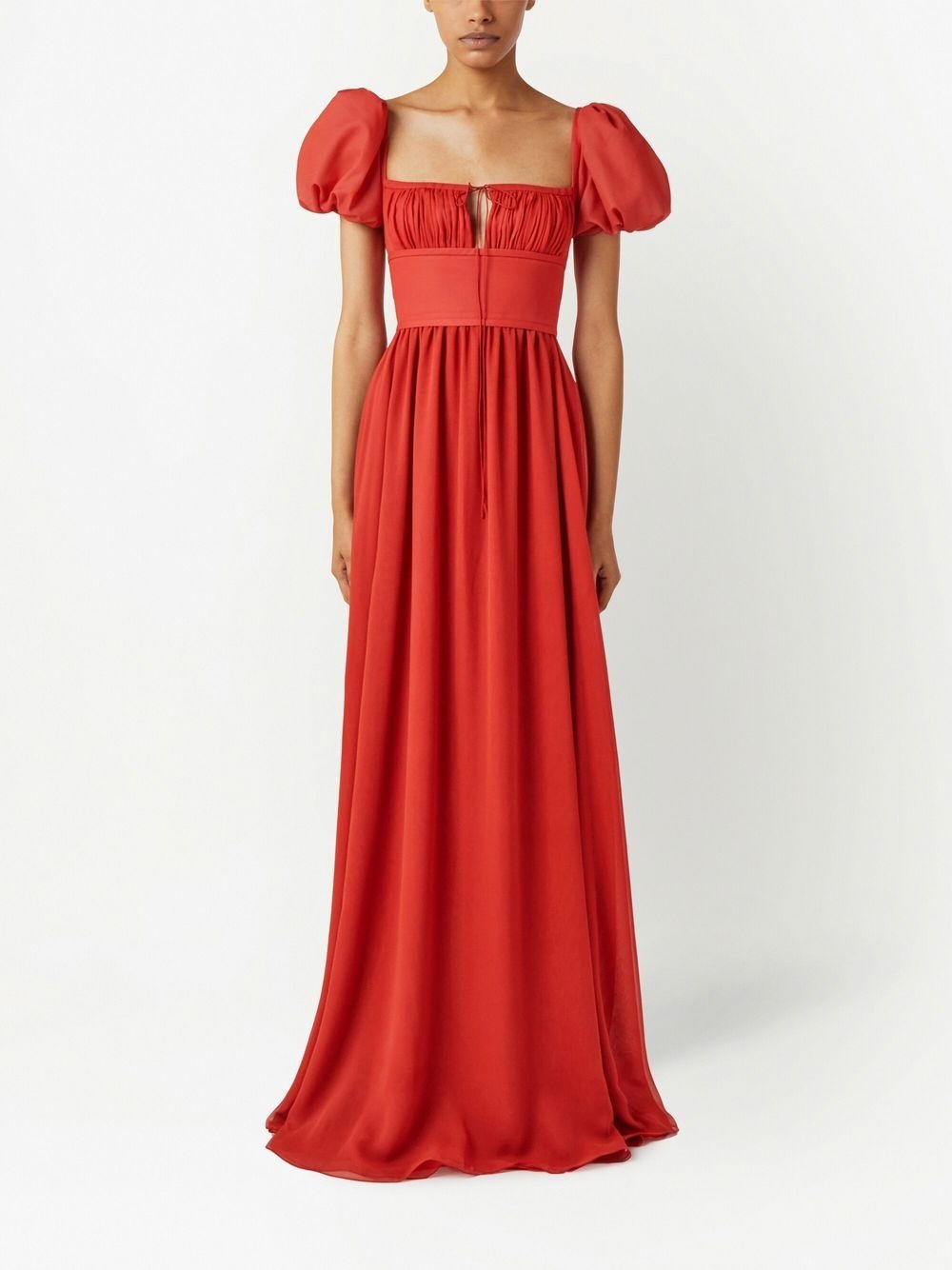 puff-sleeve maxi dress - 3