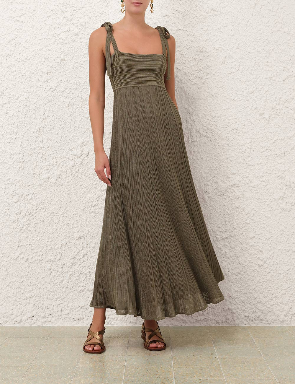 WANDERLUST METALLIC MAXI DRESS - 2