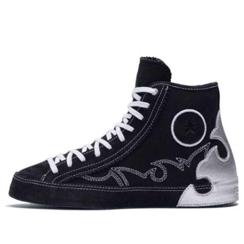 (WMNS) Converse Chuck Taylor All Star Sasha High Top Black Silver 'Blue White' 565002C - 1