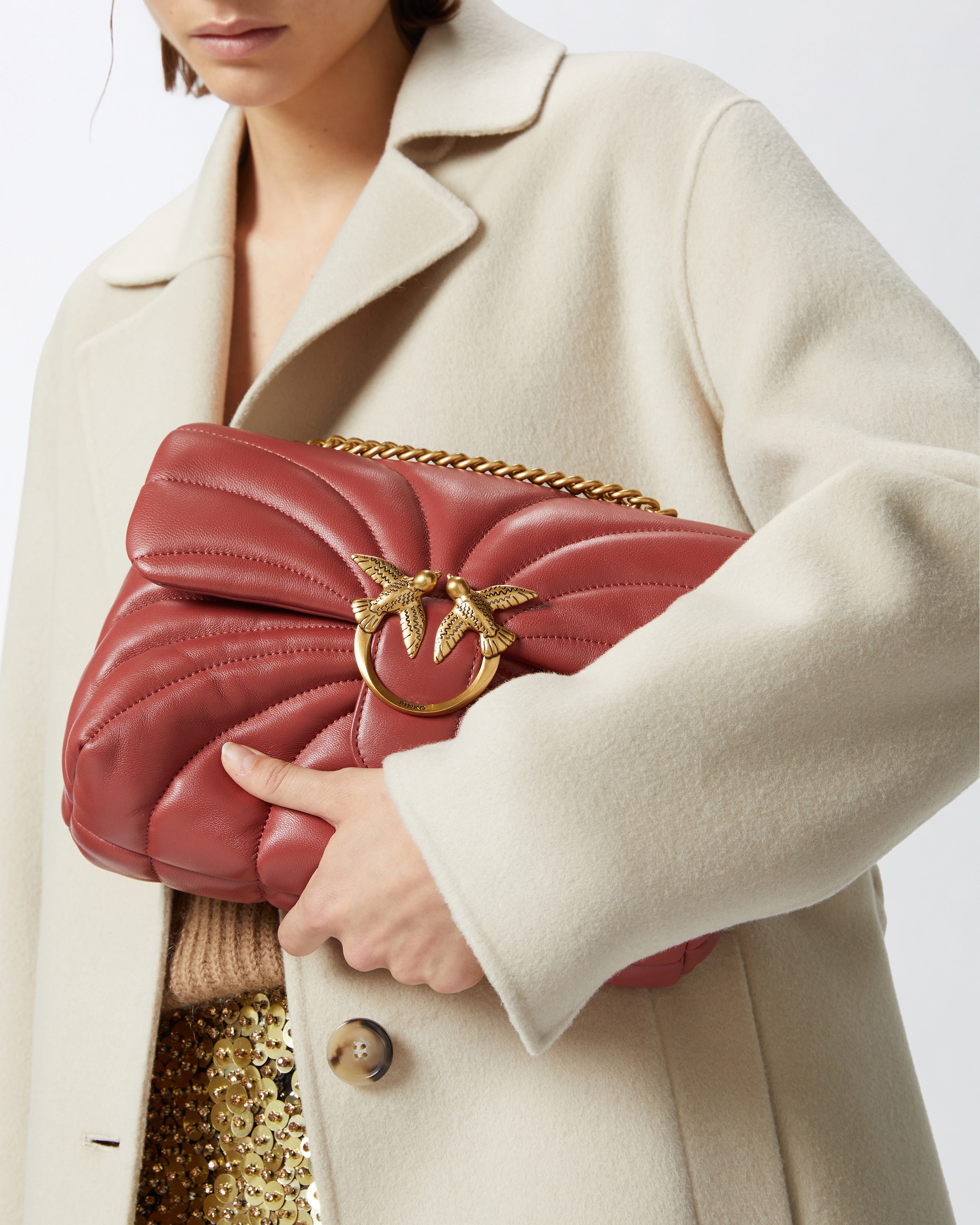 LOVE BAG PUFF LARGE BUTTERFLY QUILT CROSSBODY BAG - 6