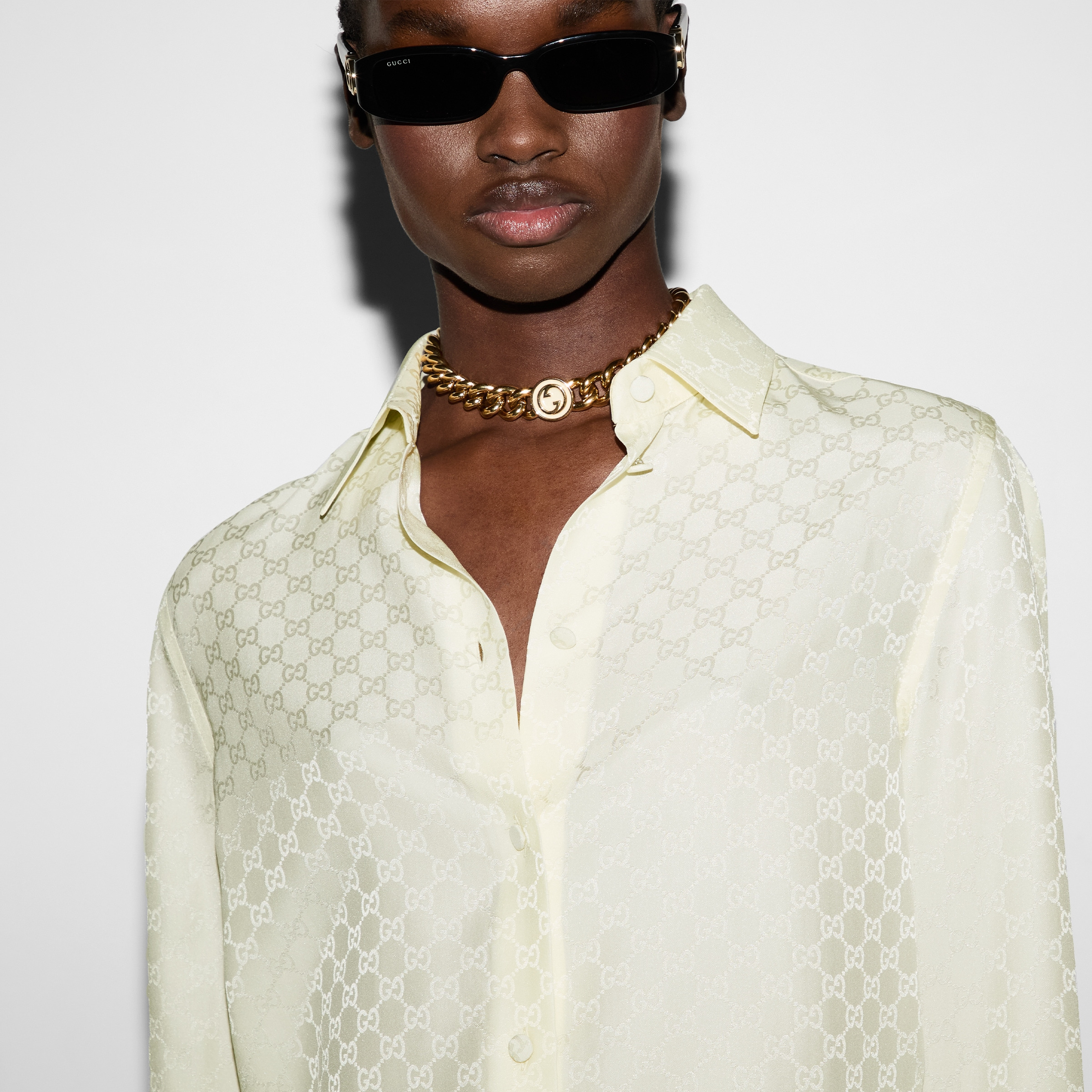 GG crêpe silk shirt - 5