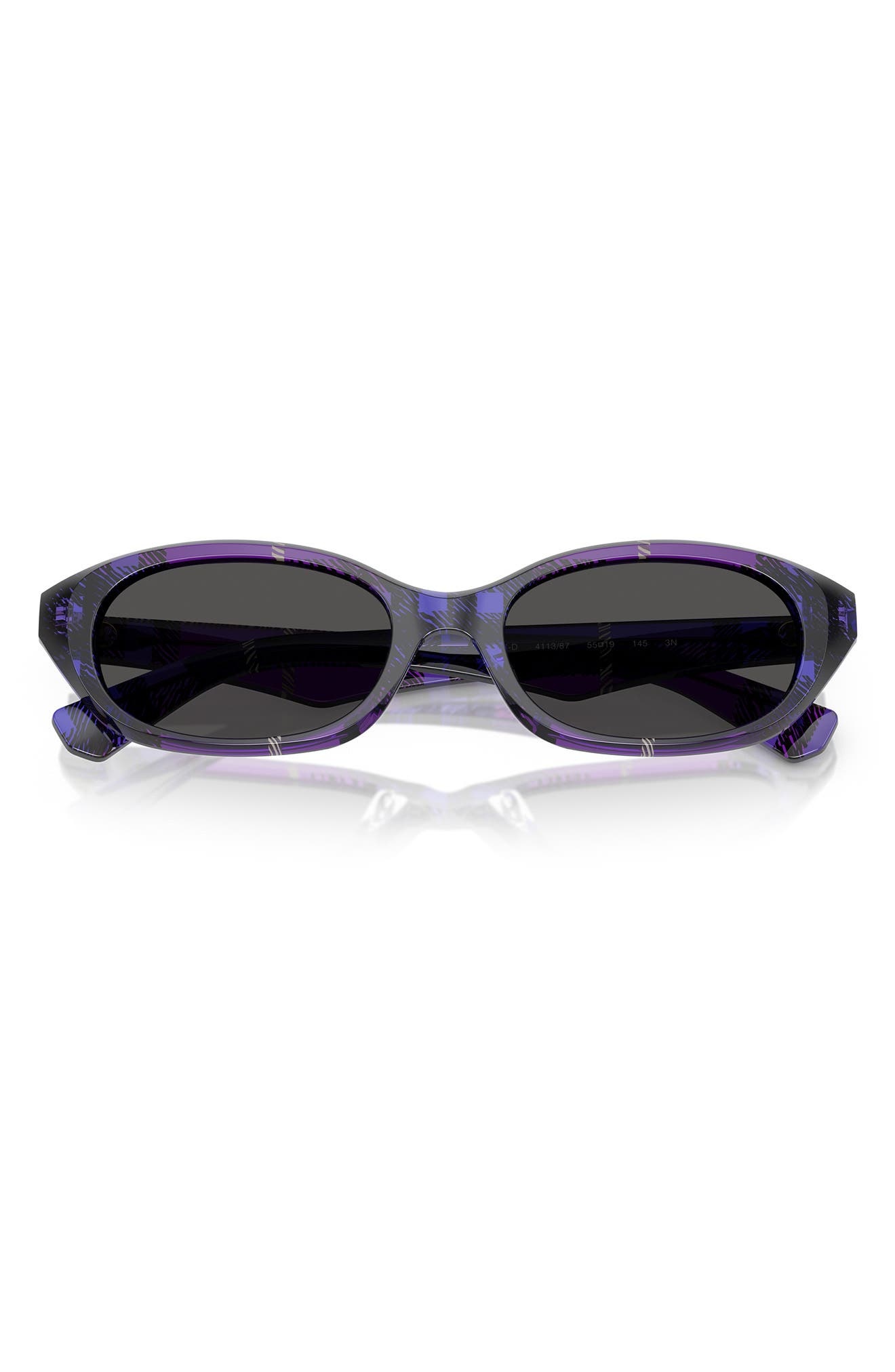 burberry 55mm Oval Sunglasses in Dark Grey at Nordstrom - 4