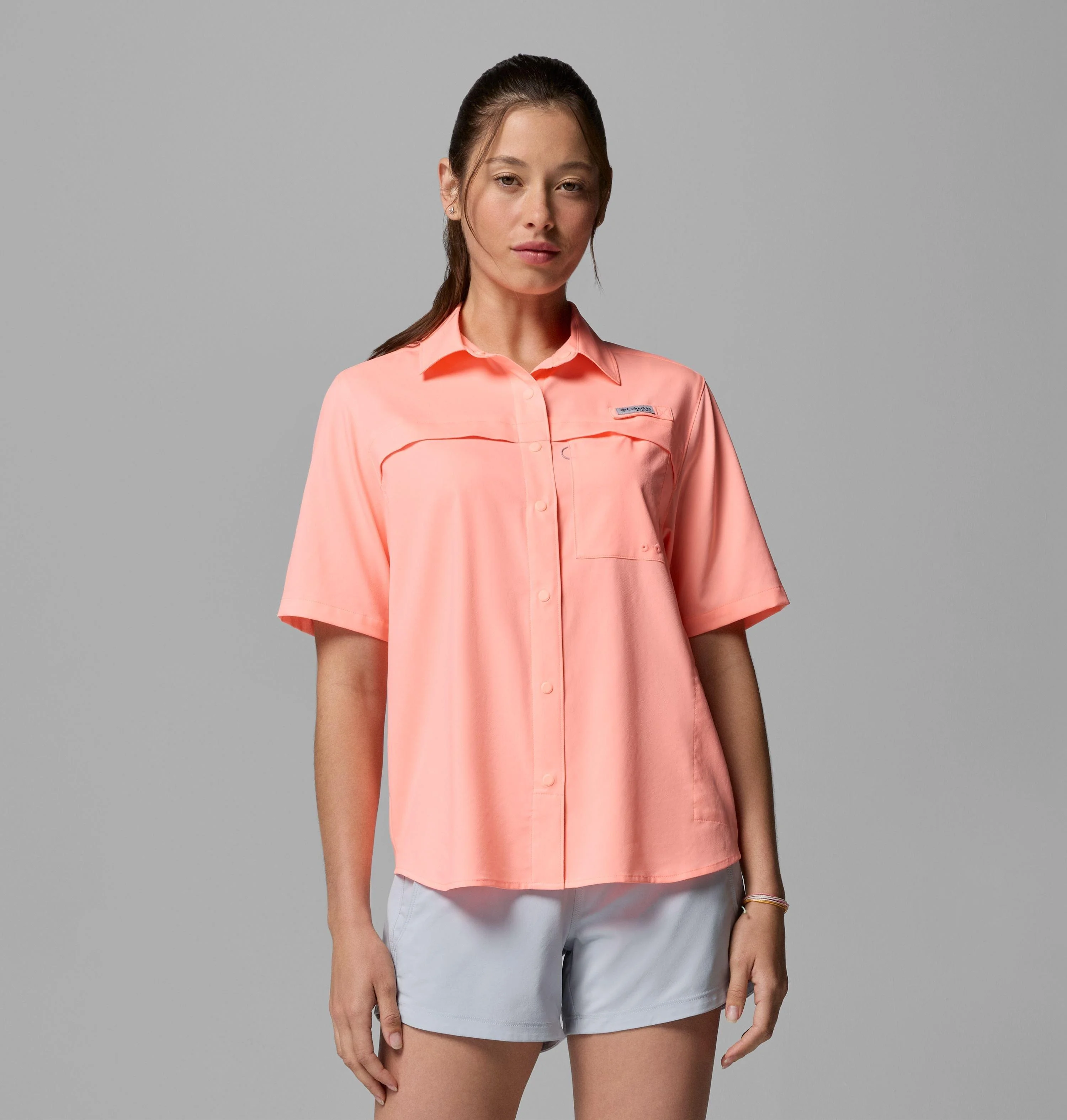 Women's PFG Castback Woven Short Sleeve Shirt - 1